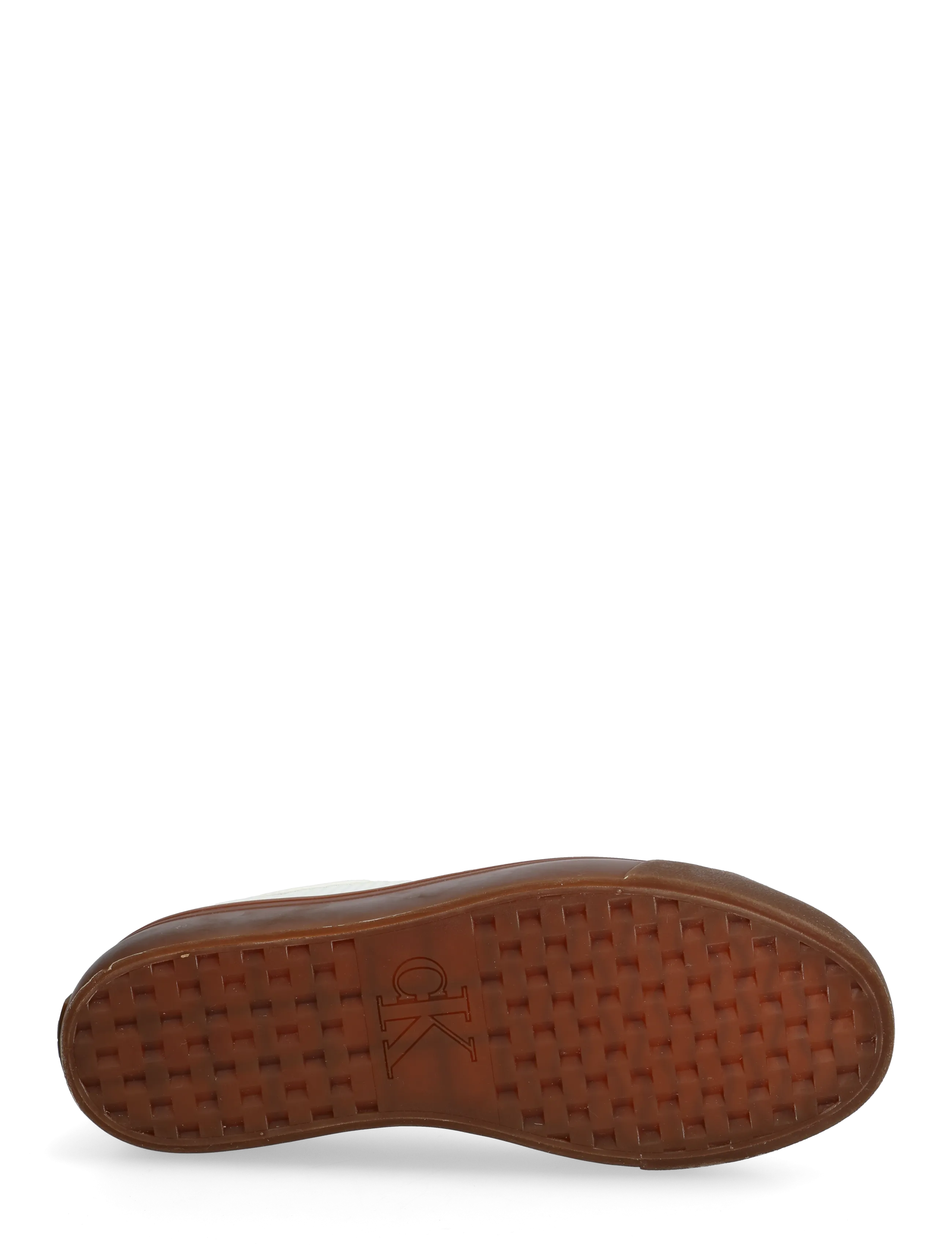 Calvin Klein - VULC FLATF LACE UP TEXT LTH - konfirmation - bright white gum - 4