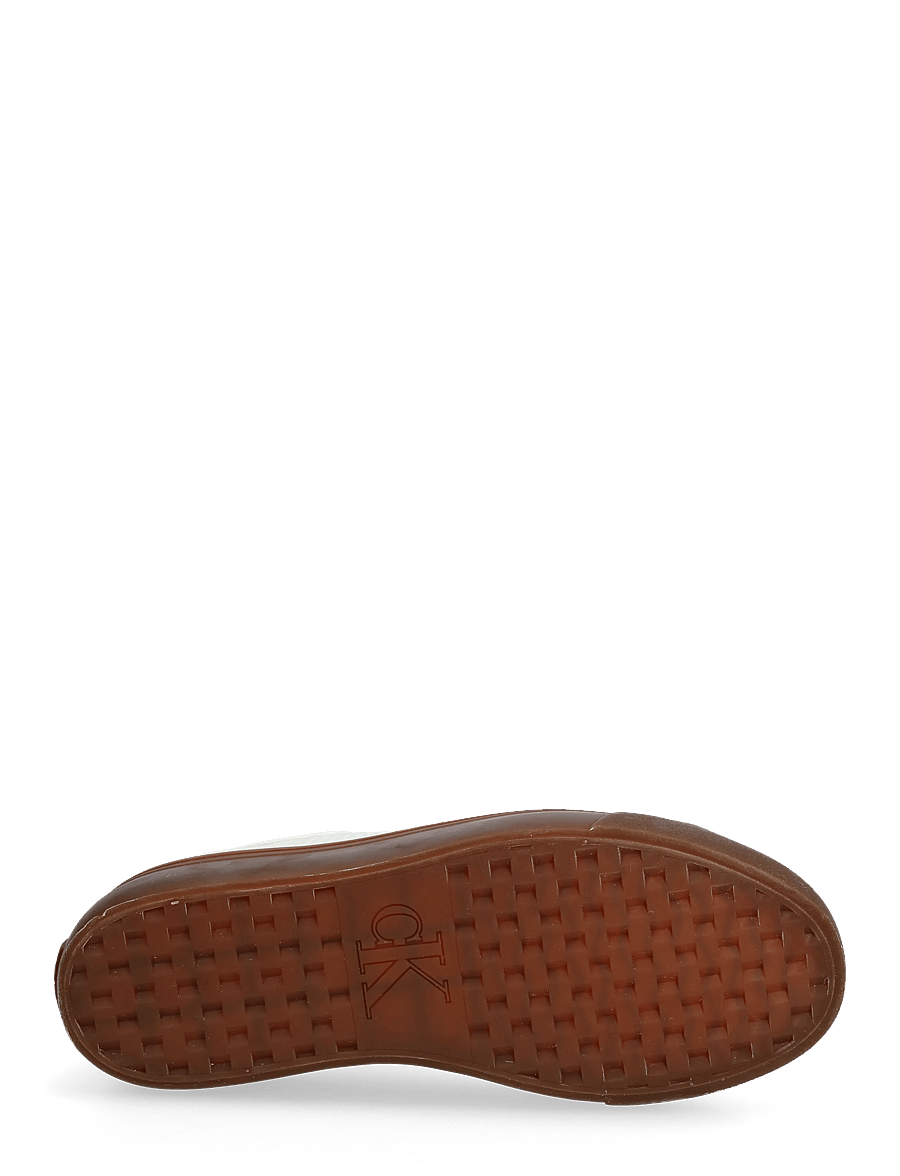 Calvin Klein - VULC FLATF LACE UP TEXT LTH - konfirmation - bright white gum - 4