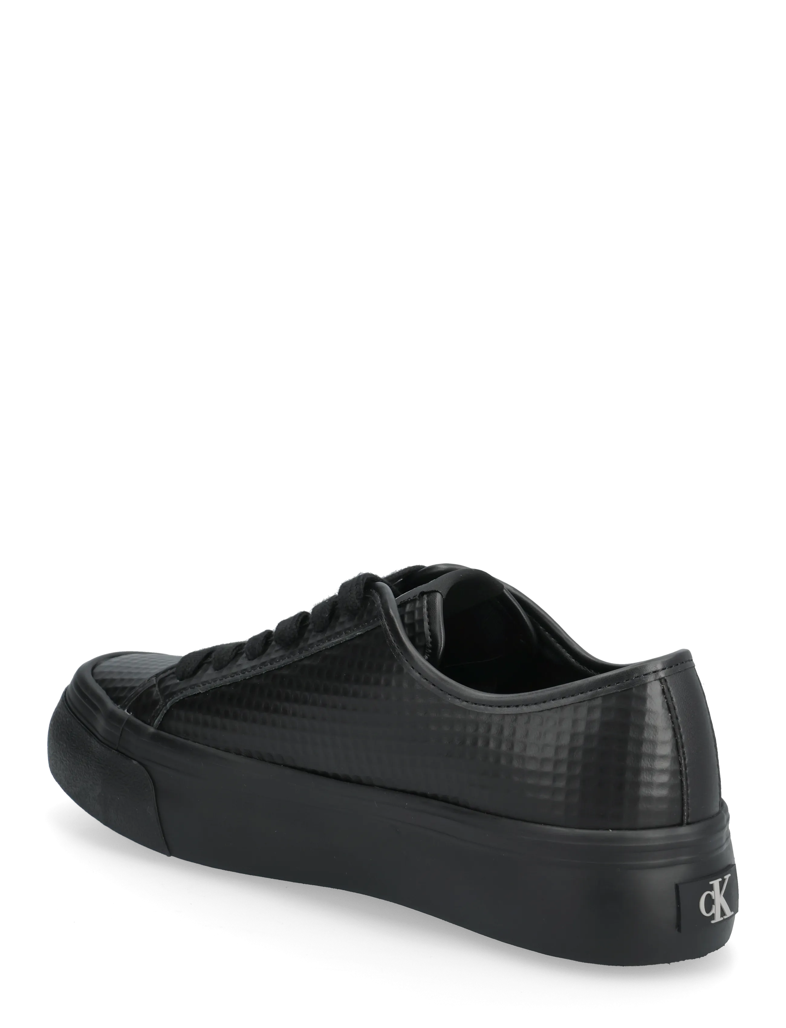 Calvin Klein - VULC FLATF LACE UP TEXT LTH - konfirmationstøj - triple black - 2