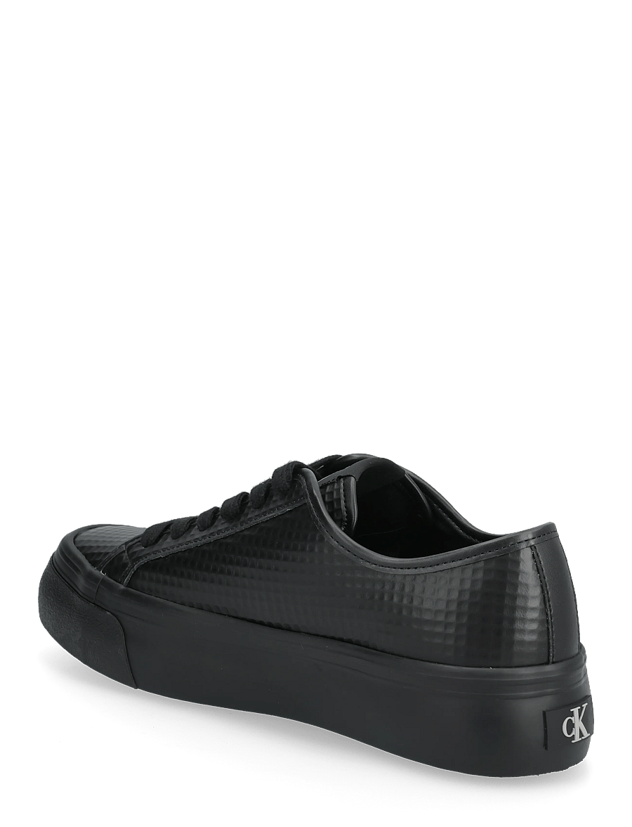 Calvin Klein - VULC FLATF LACE UP TEXT LTH - konfirmationstøj - triple black - 2
