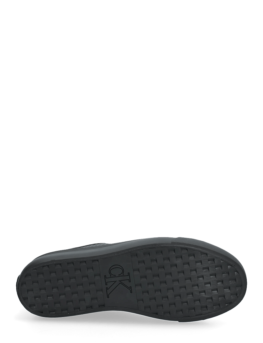 Calvin Klein - VULC FLATF LACE UP TEXT LTH - konfirmationstøj - triple black - 4