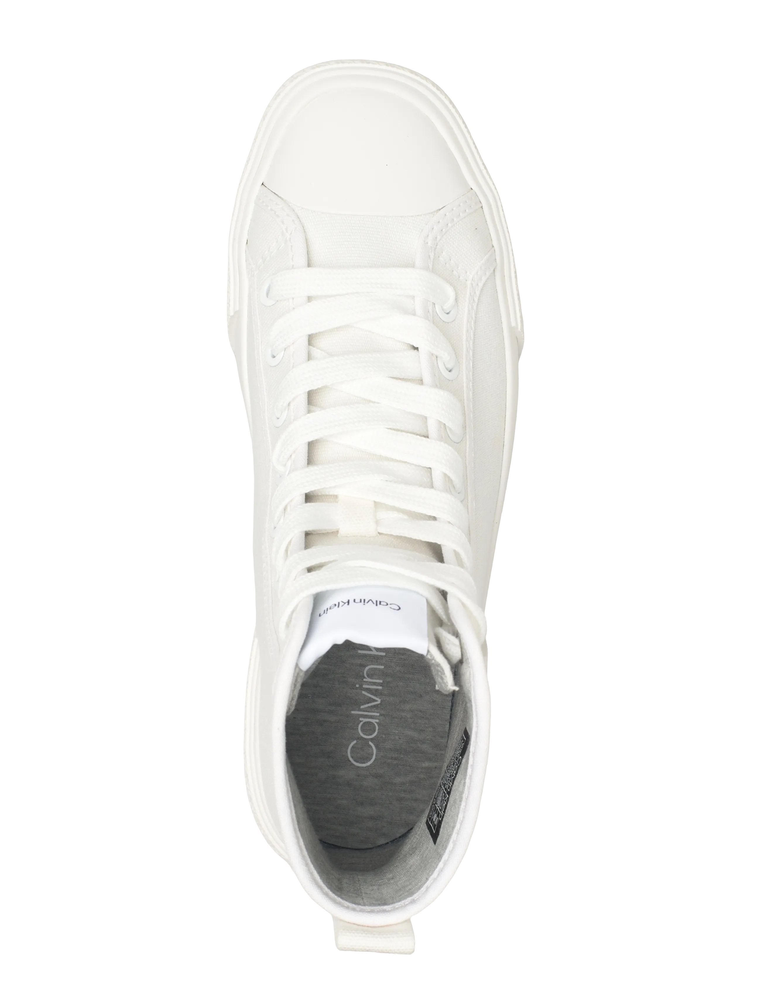Calvin Klein - VULC HIGH TOP LACEUP CANVAS - ferming - bright white - 3