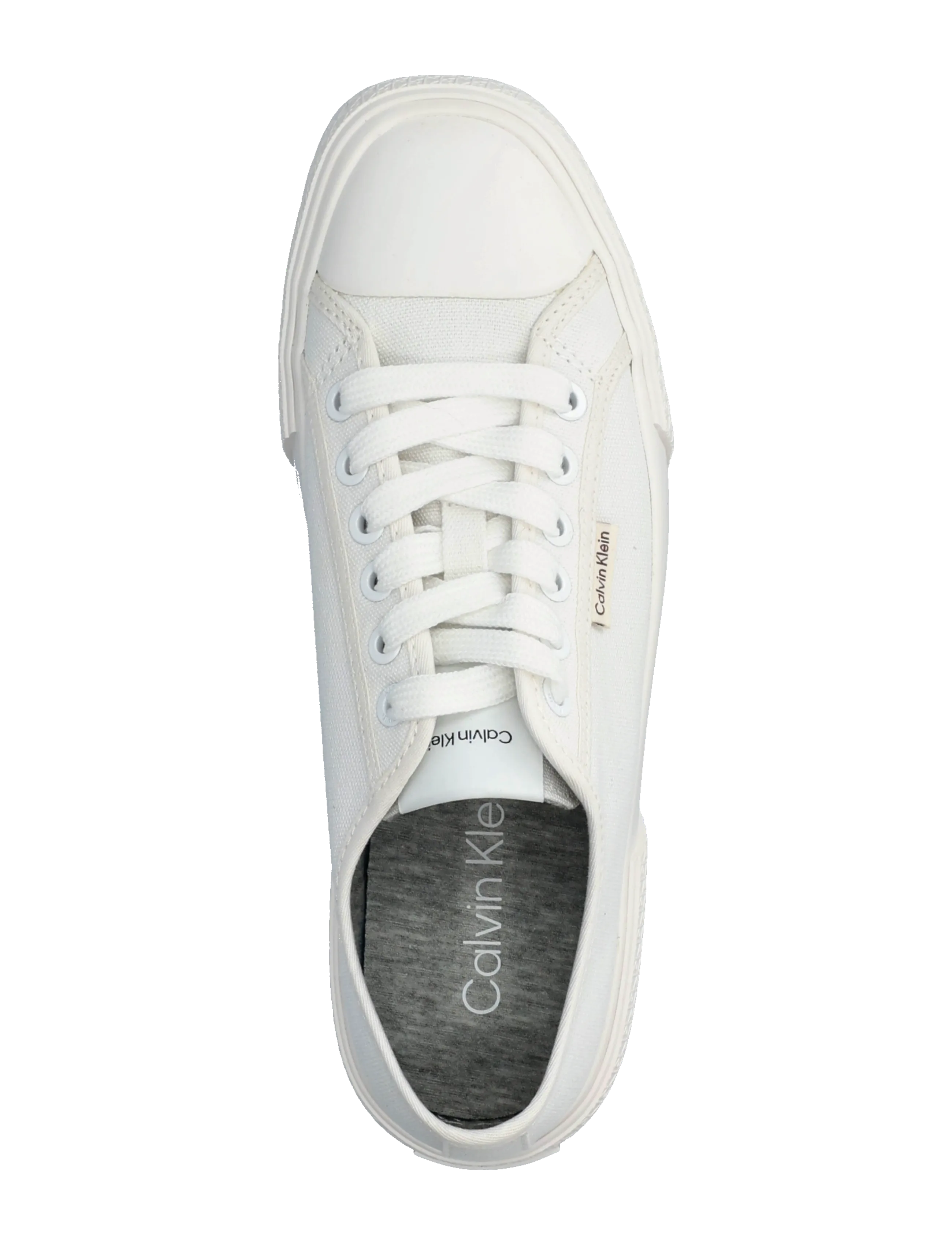 Calvin Klein - VULC LOW LACE UP CANVAS - konfirmationstøj - bright white - 3
