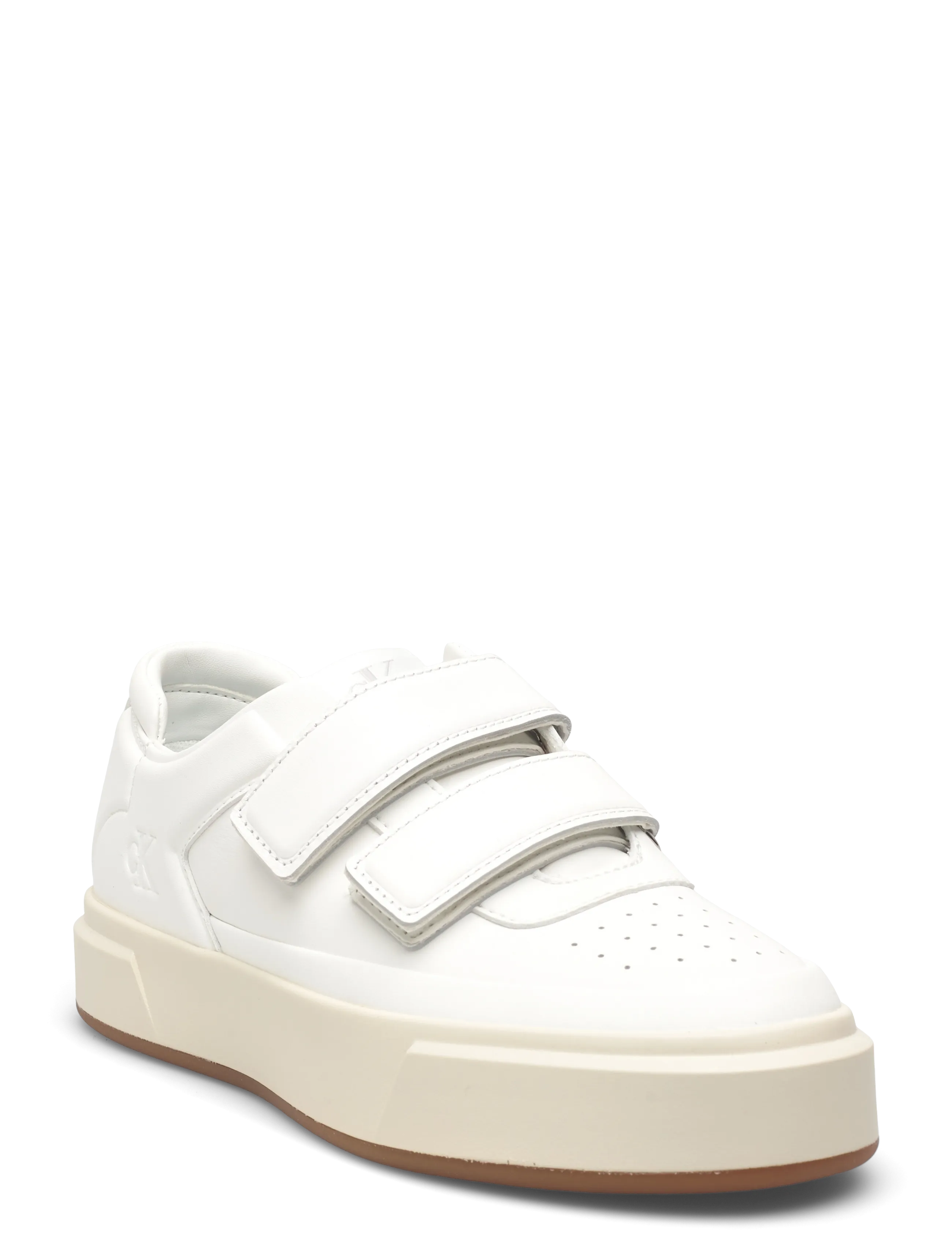 Calvin Klein BASKET CUPS VELCRO LTH - Sneaker - BRIGHT WHITE MARSHMALLOW GUM / white