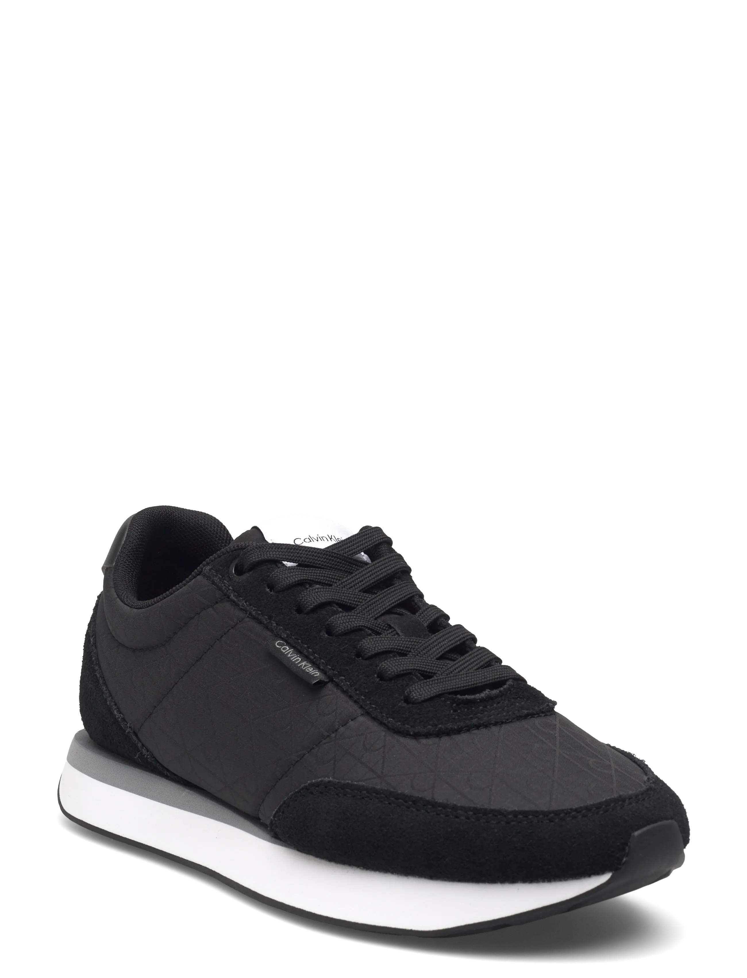 Calvin Klein Retro Runner Lace Up Aop Nyl, 37, Sneakers, Schwarz - Low-top Frauen