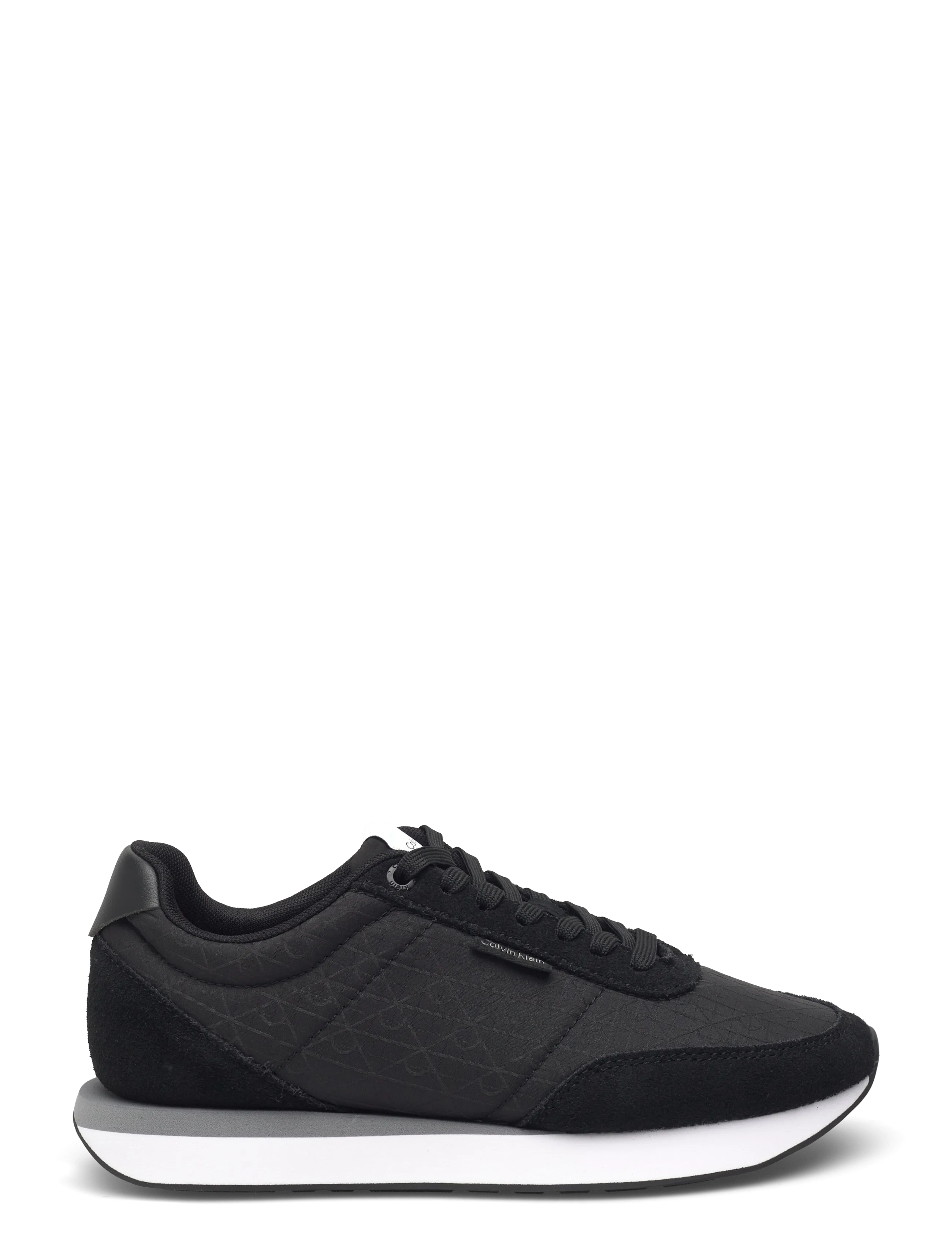 Calvin Klein - RETRO RUNNER LACE UP AOP NYL - lave sneakers - ck black - 1