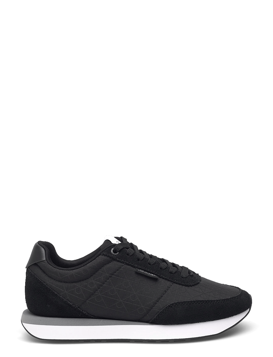 Calvin Klein - RETRO RUNNER LACE UP AOP NYL - niedrige sneaker - ck black - 1