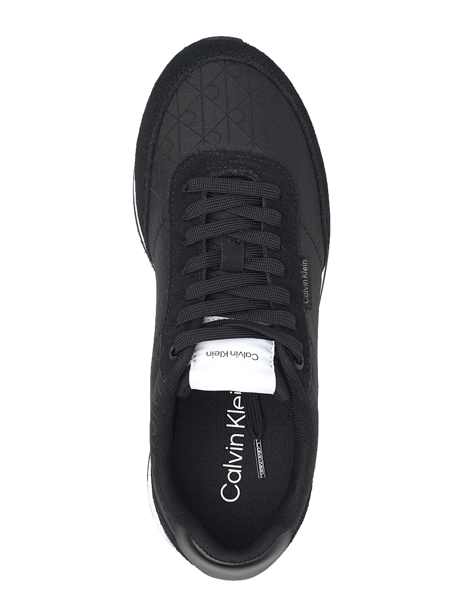 Calvin Klein - RETRO RUNNER LACE UP AOP NYL - niedrige sneaker - ck black - 3