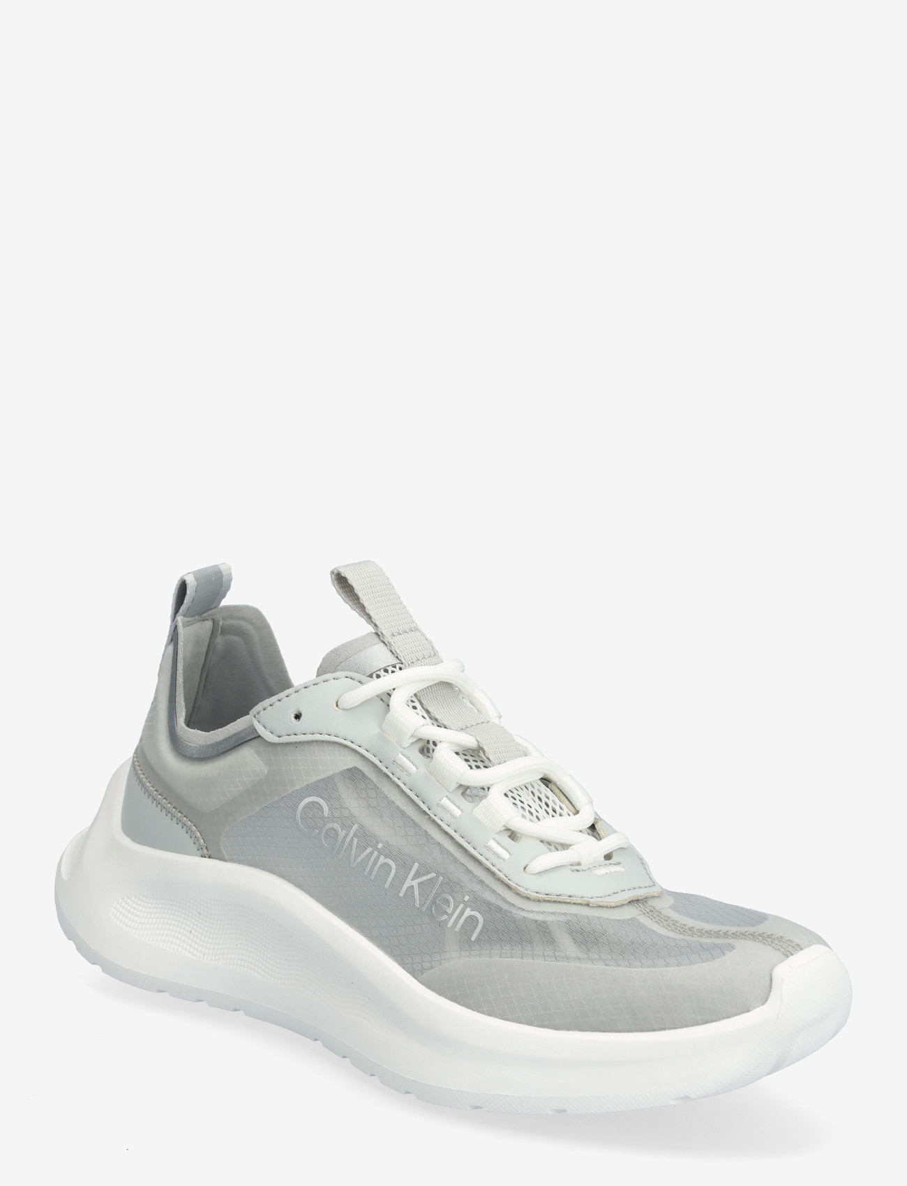 Calvin Klein - LIGHT EVA RUN LUP TRANSP RIPST - low top sneakers - bright white pearl grey silver - 0
