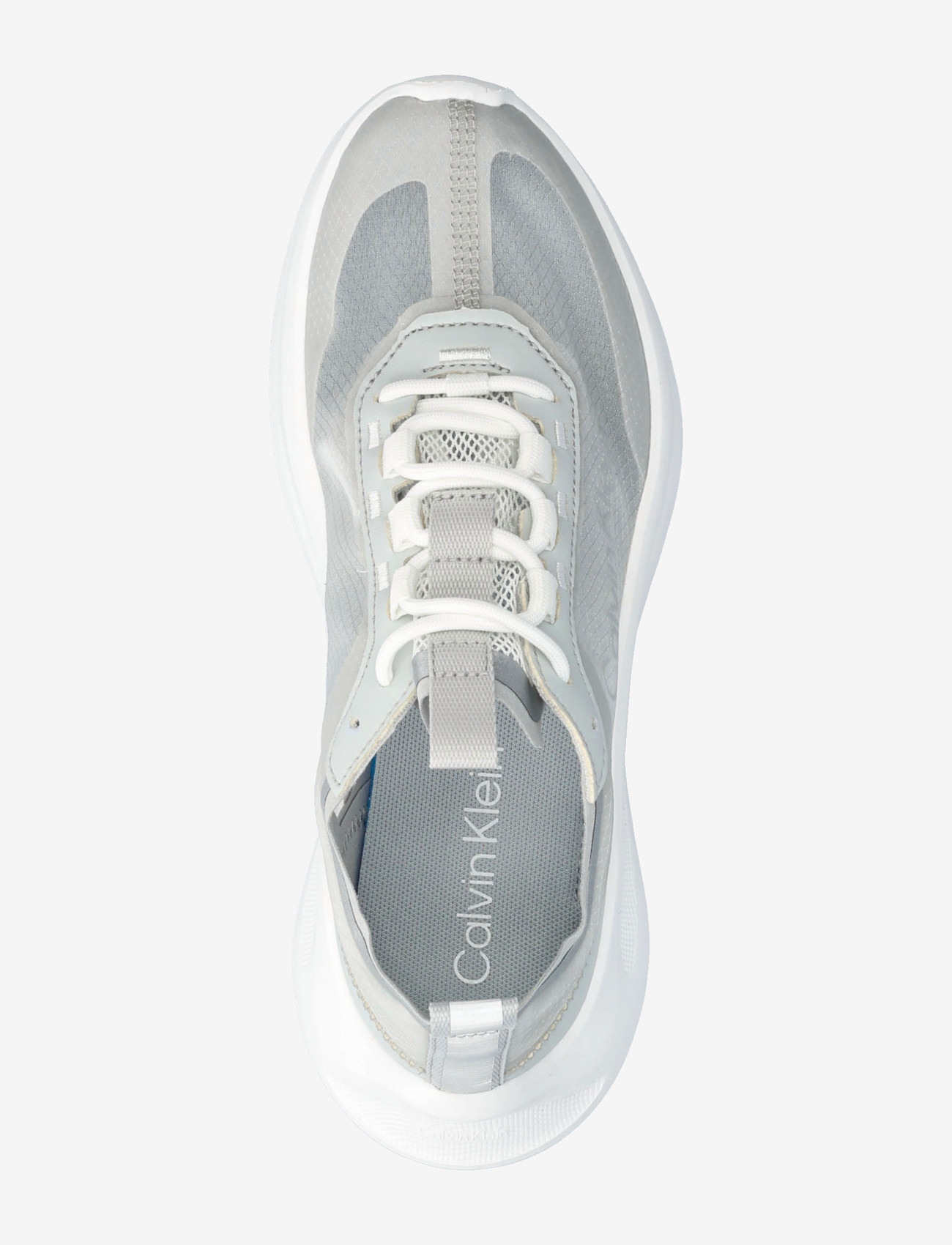 Calvin Klein - LIGHT EVA RUN LUP TRANSP RIPST - low top sneakers - bright white pearl grey silver - 3