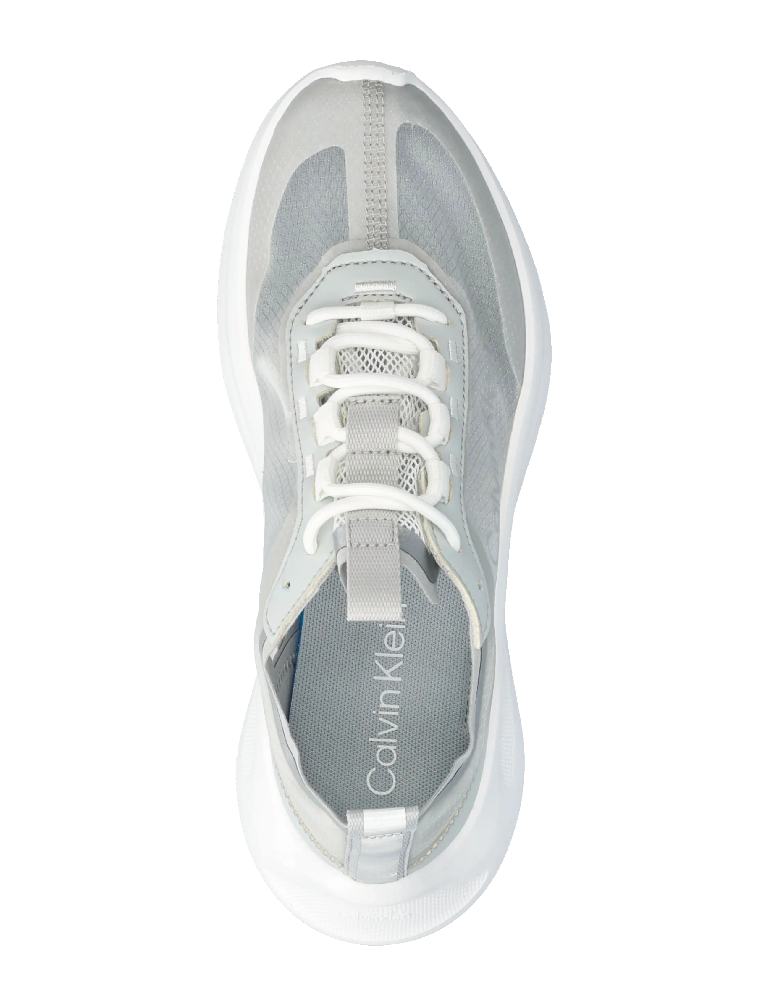 Calvin Klein - LIGHT EVA RUN LUP TRANSP RIPST - lave sneakers - bright white pearl grey silver - 3