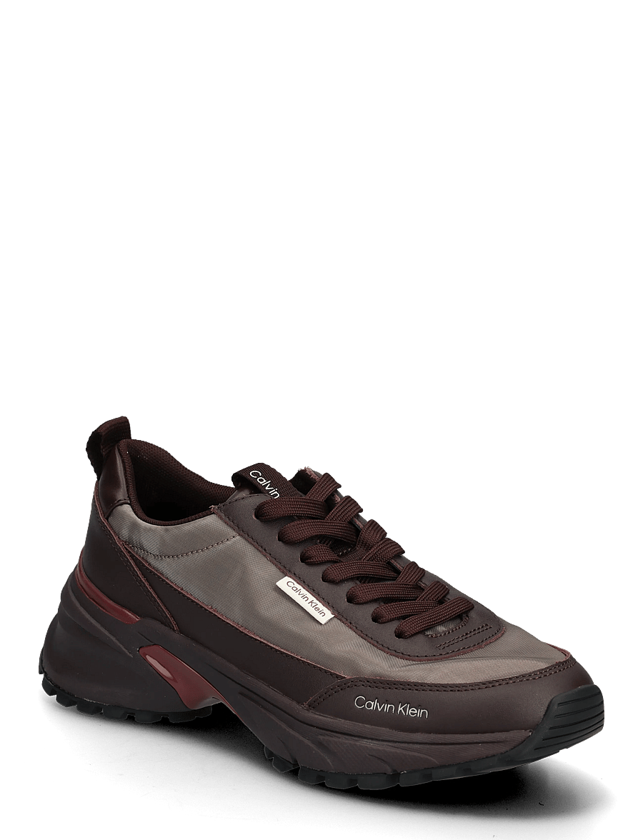 Calvin Klein - HIKE RUNNER ORGANZA MET LTH - chaussures de course - bordeaux rhubarb - 0
