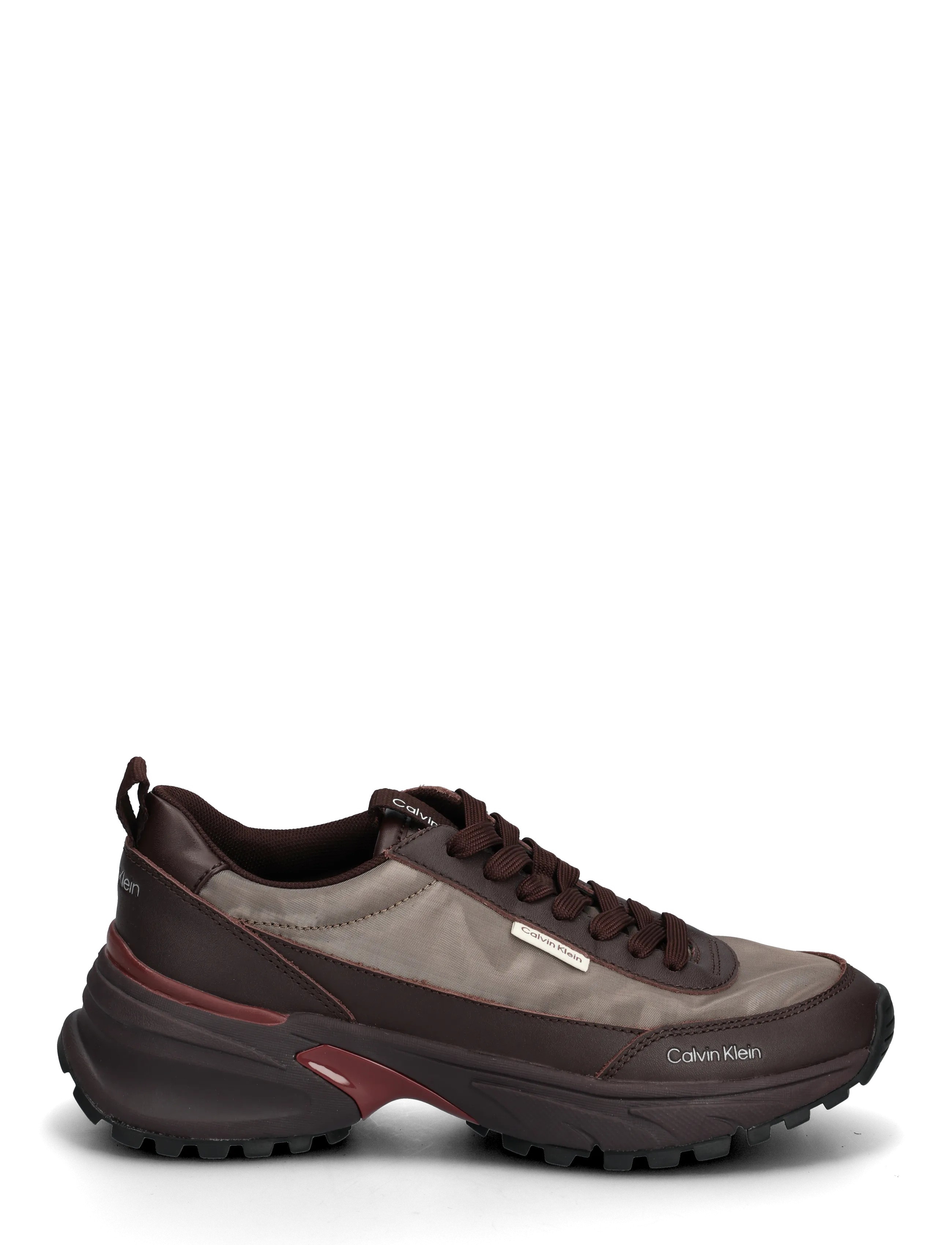 Calvin Klein - HIKE RUNNER ORGANZA MET LTH - chaussures de course - bordeaux rhubarb - 1