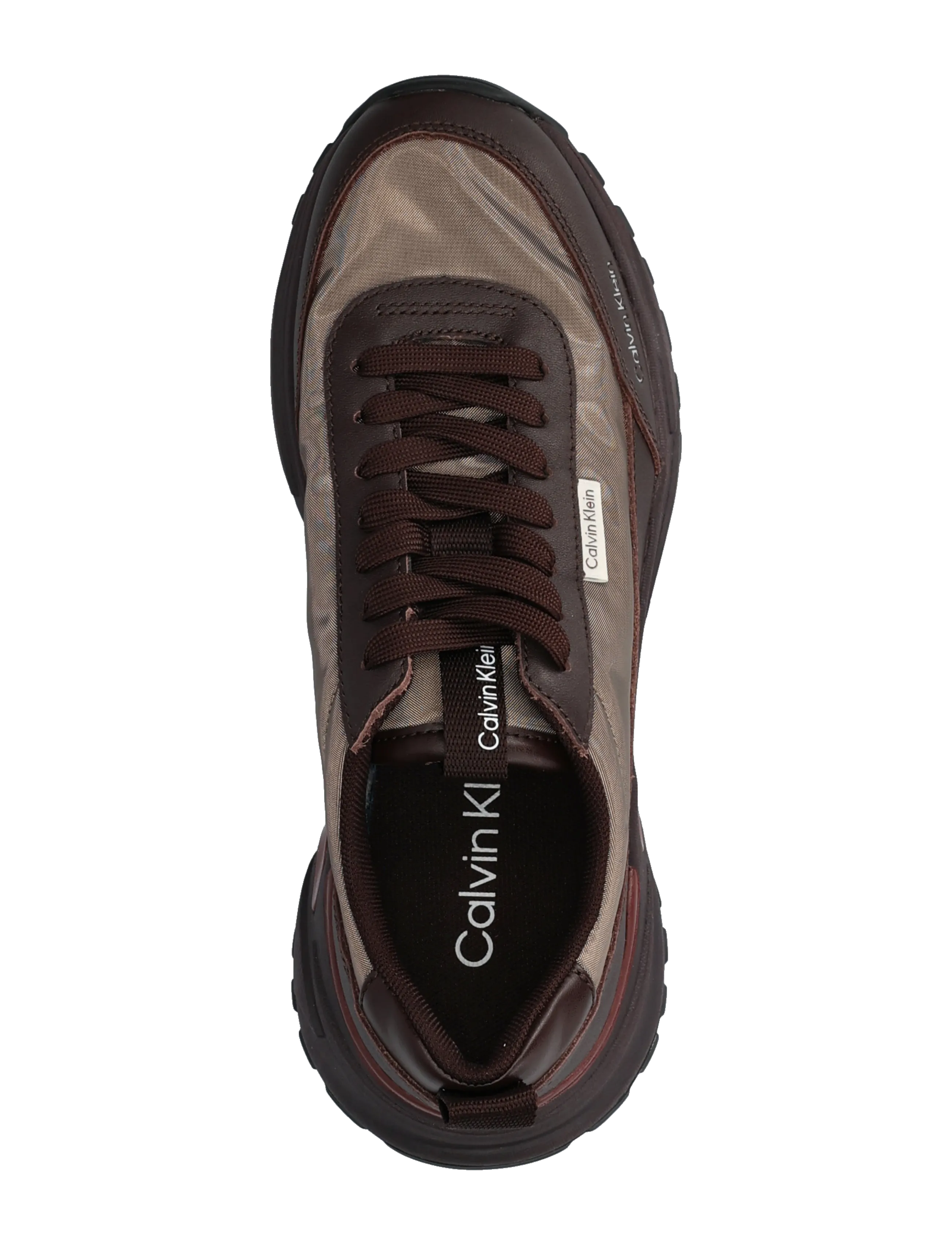 Calvin Klein - HIKE RUNNER ORGANZA MET LTH - chaussures de course - bordeaux rhubarb - 3