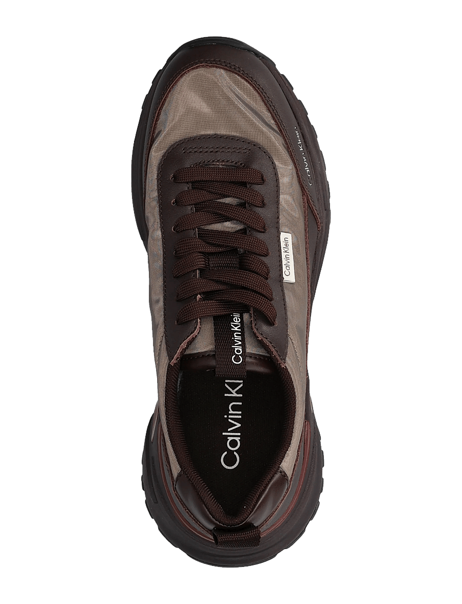 Calvin Klein - HIKE RUNNER ORGANZA MET LTH - chaussures de course - bordeaux rhubarb - 3