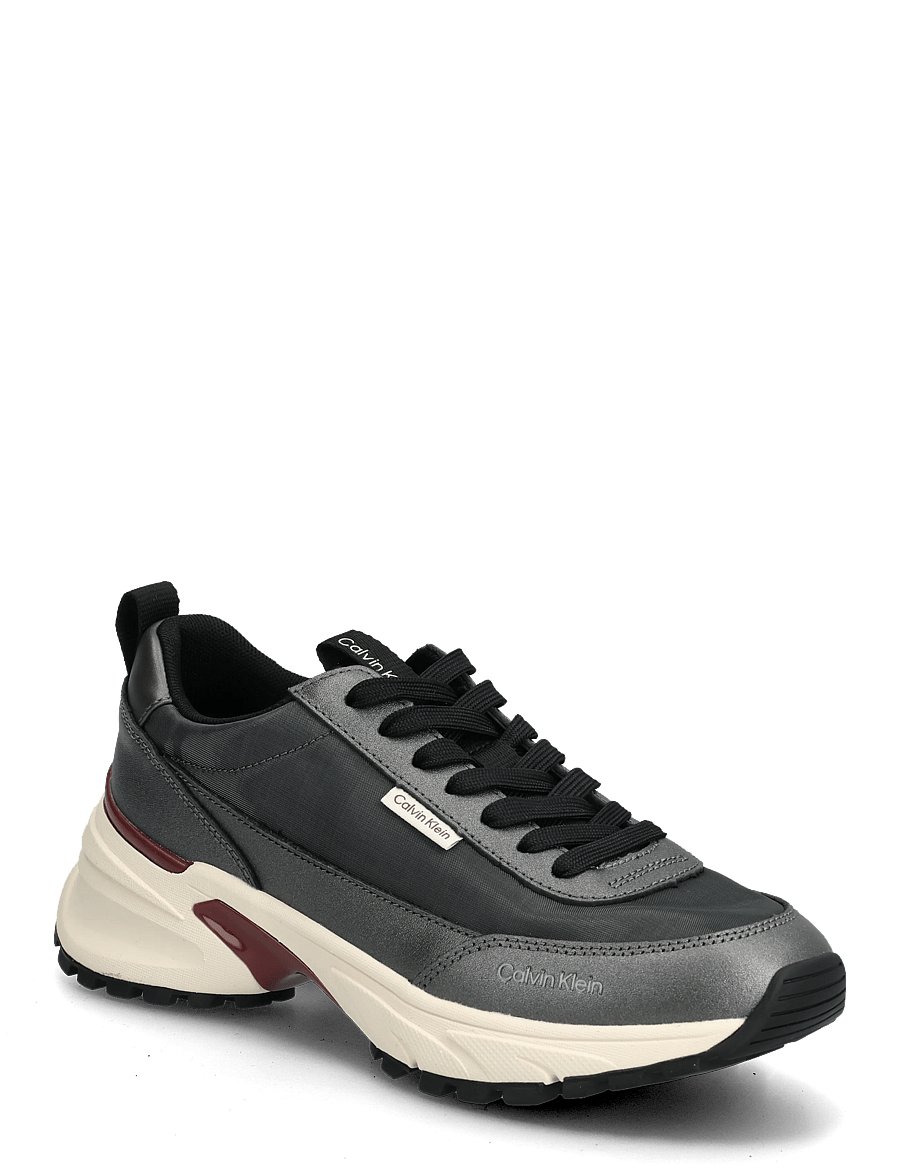 Calvin Klein - HIKE RUNNER ORGANZA MET LTH - løbesko - gun metal bordeaux - 0