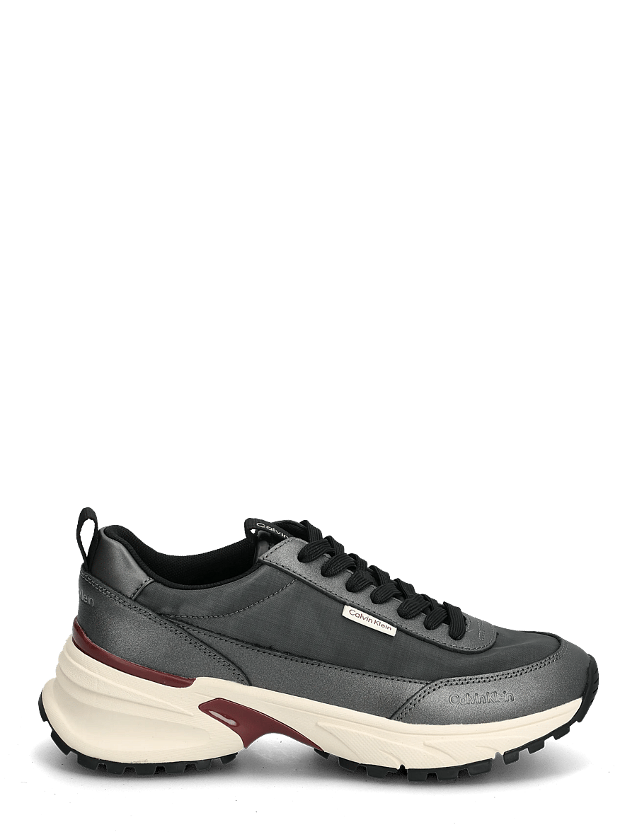Calvin Klein - HIKE RUNNER ORGANZA MET LTH - løbesko - gun metal bordeaux - 1