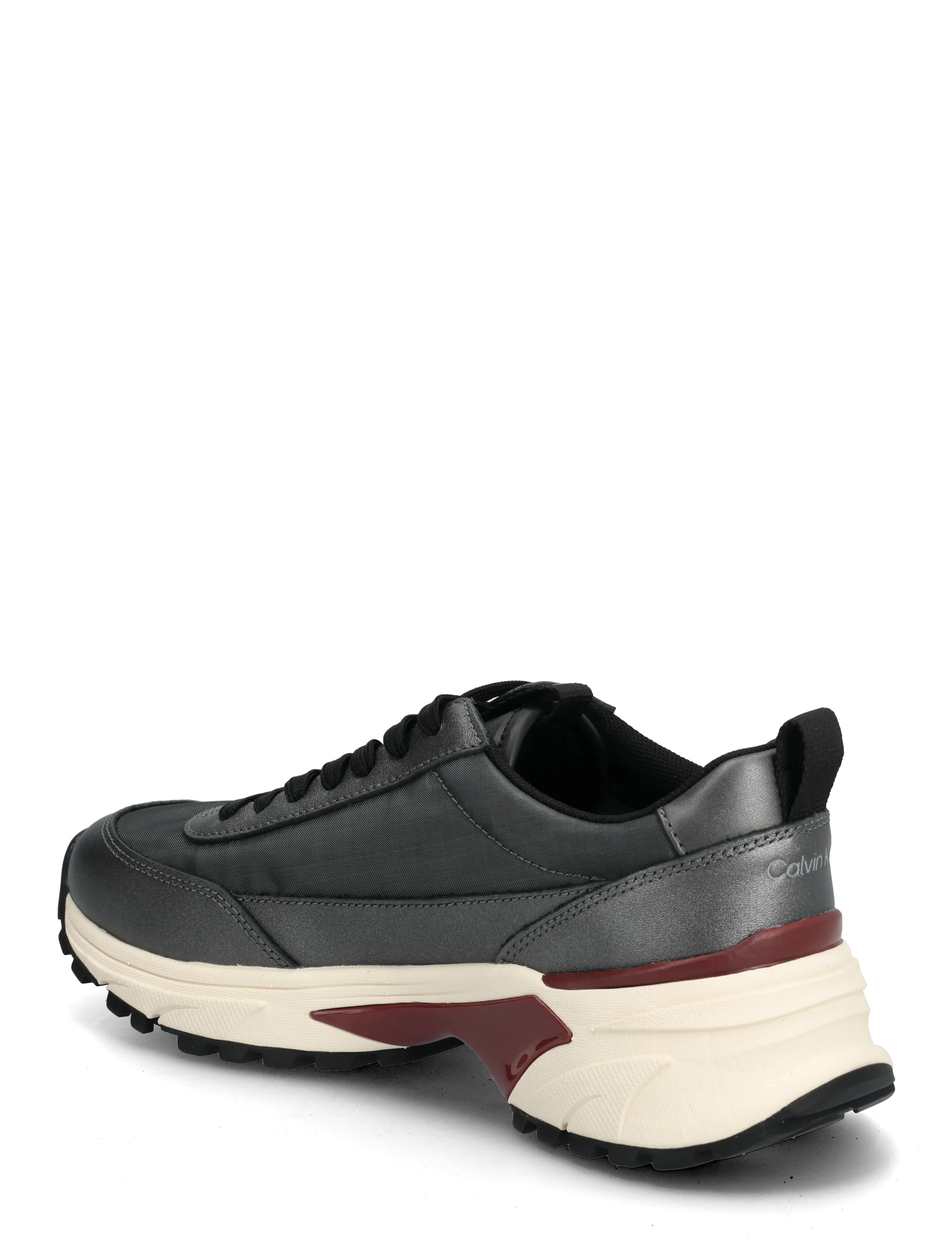 Calvin Klein - HIKE RUNNER ORGANZA MET LTH - løbesko - gun metal bordeaux - 2