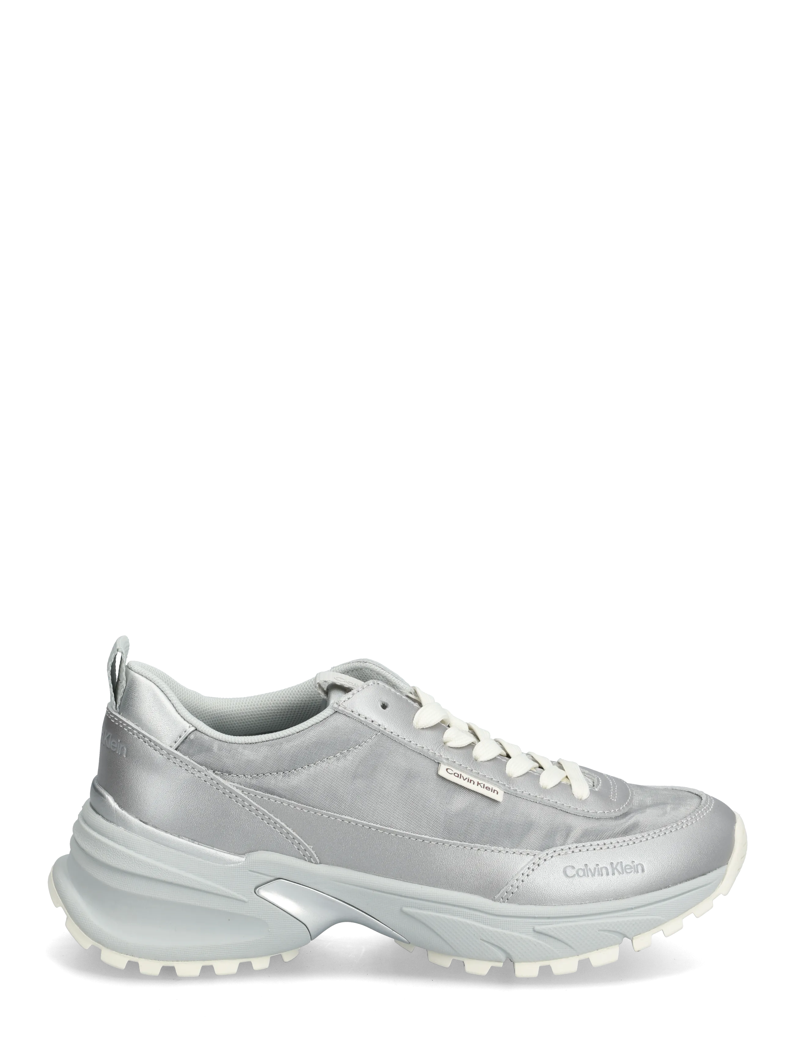Calvin Klein - HIKE RUNNER ORGANZA MET LTH - løbesko - silver - 1