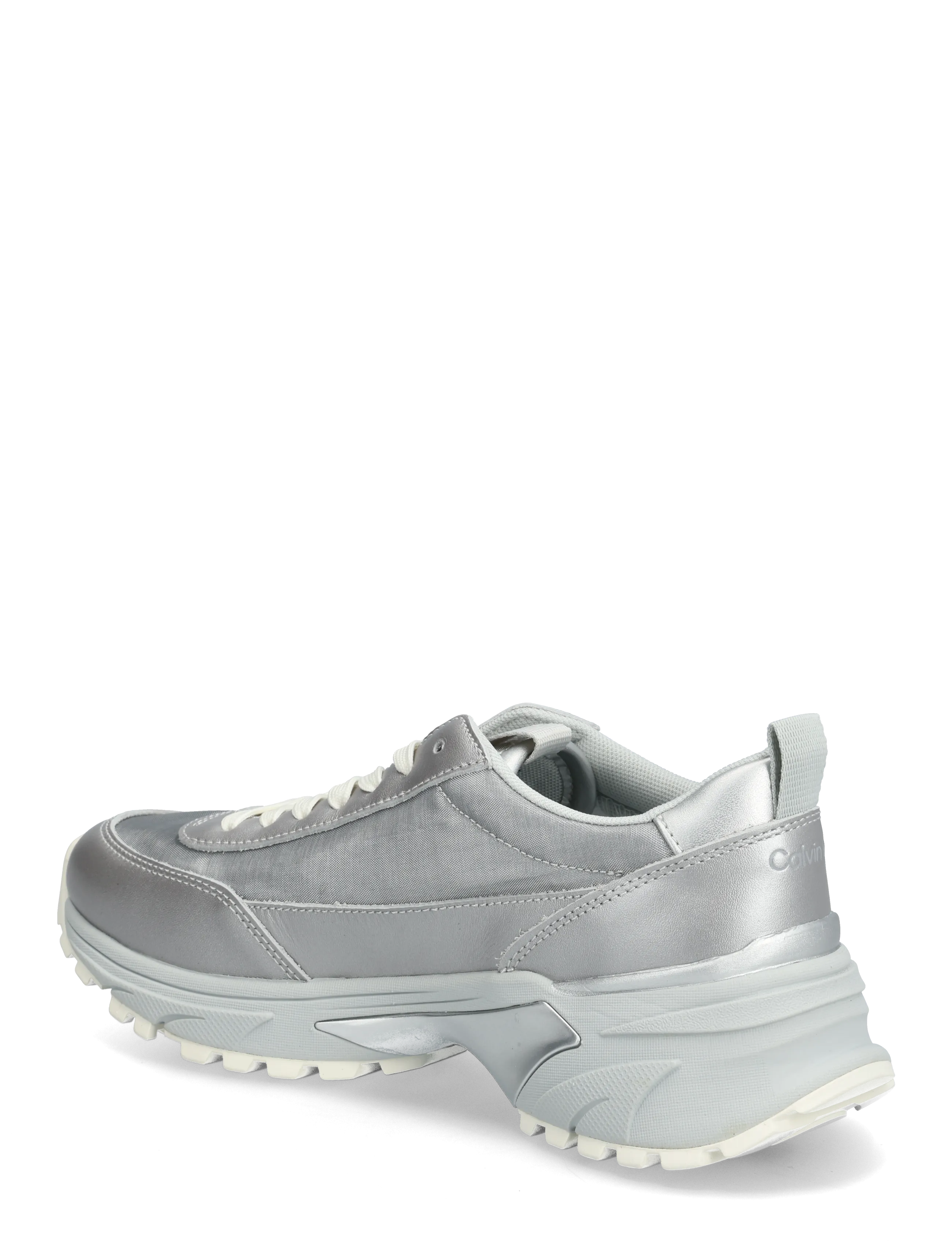 Calvin Klein - HIKE RUNNER ORGANZA MET LTH - løbesko - silver - 2