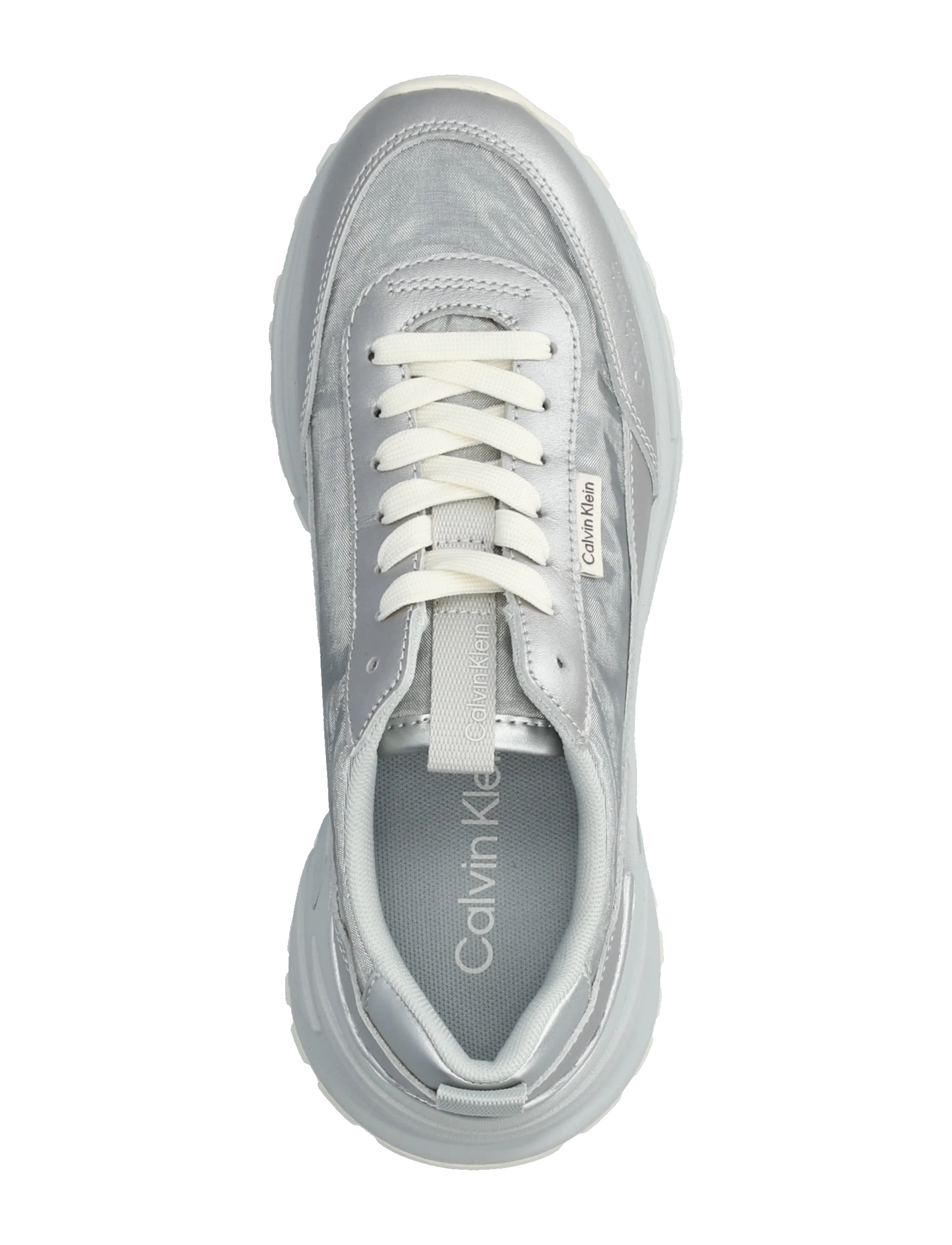 Calvin Klein - HIKE RUNNER ORGANZA MET LTH - løbesko - silver - 3