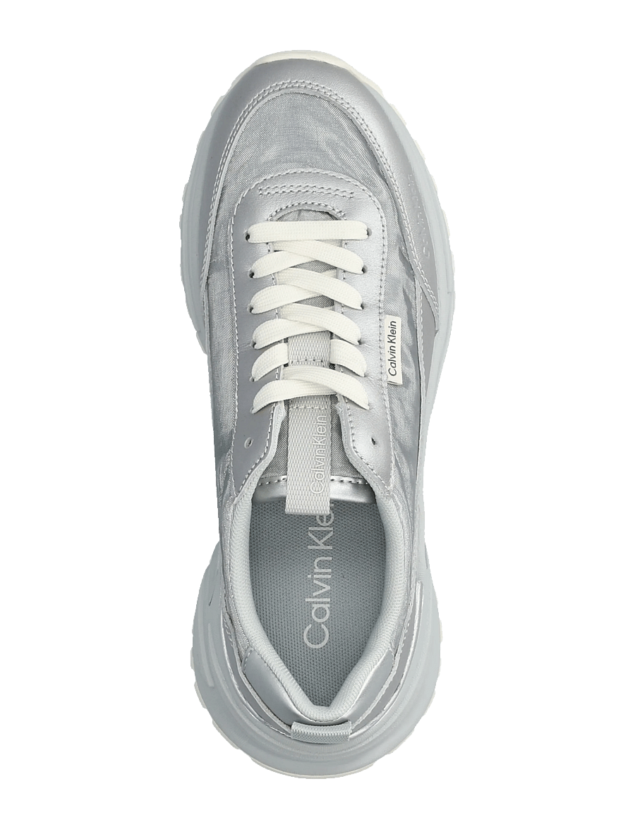 Calvin Klein - HIKE RUNNER ORGANZA MET LTH - løbesko - silver - 3