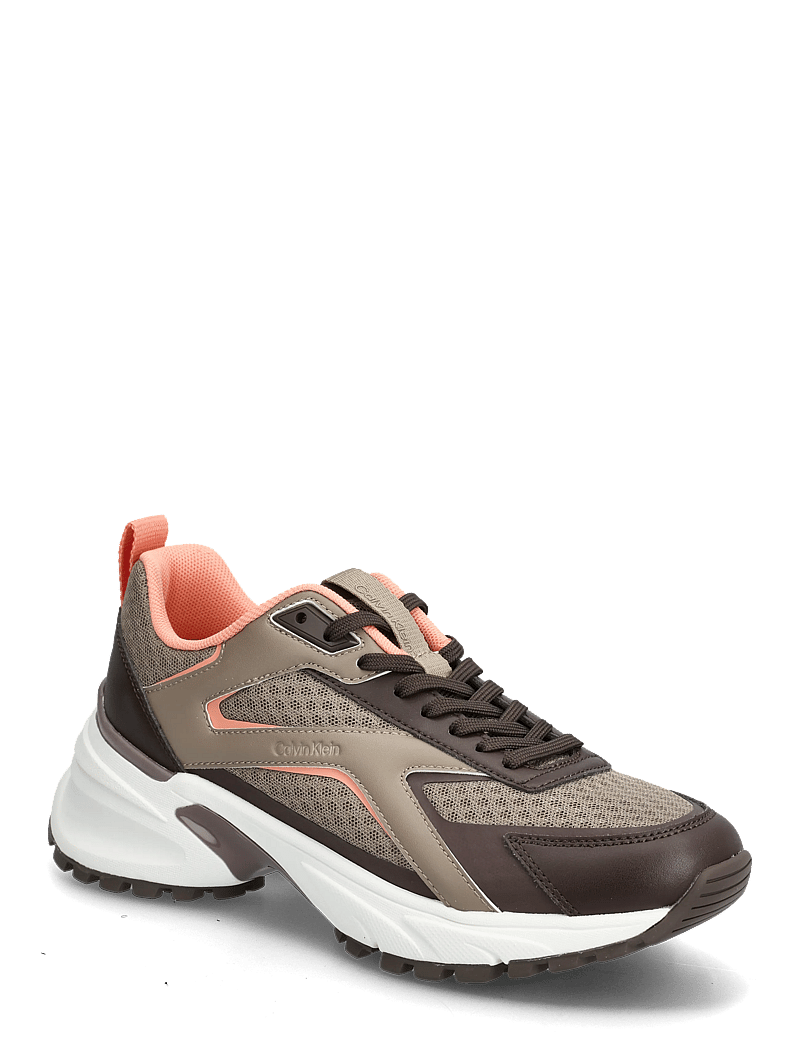 Calvin Klein - HIKE RUN CKSTRIPE MESH - chunky sneakers - rocky brown desert taupe peach - 0