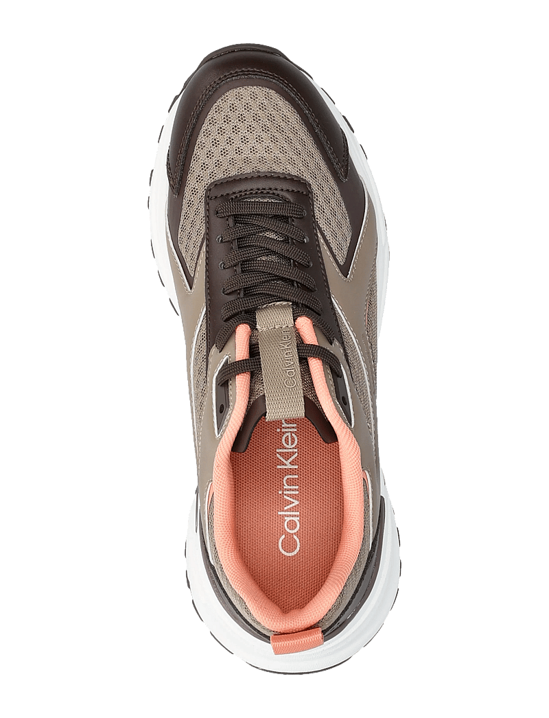 Calvin Klein - HIKE RUN CKSTRIPE MESH - chunky sneakers - rocky brown desert taupe peach - 3