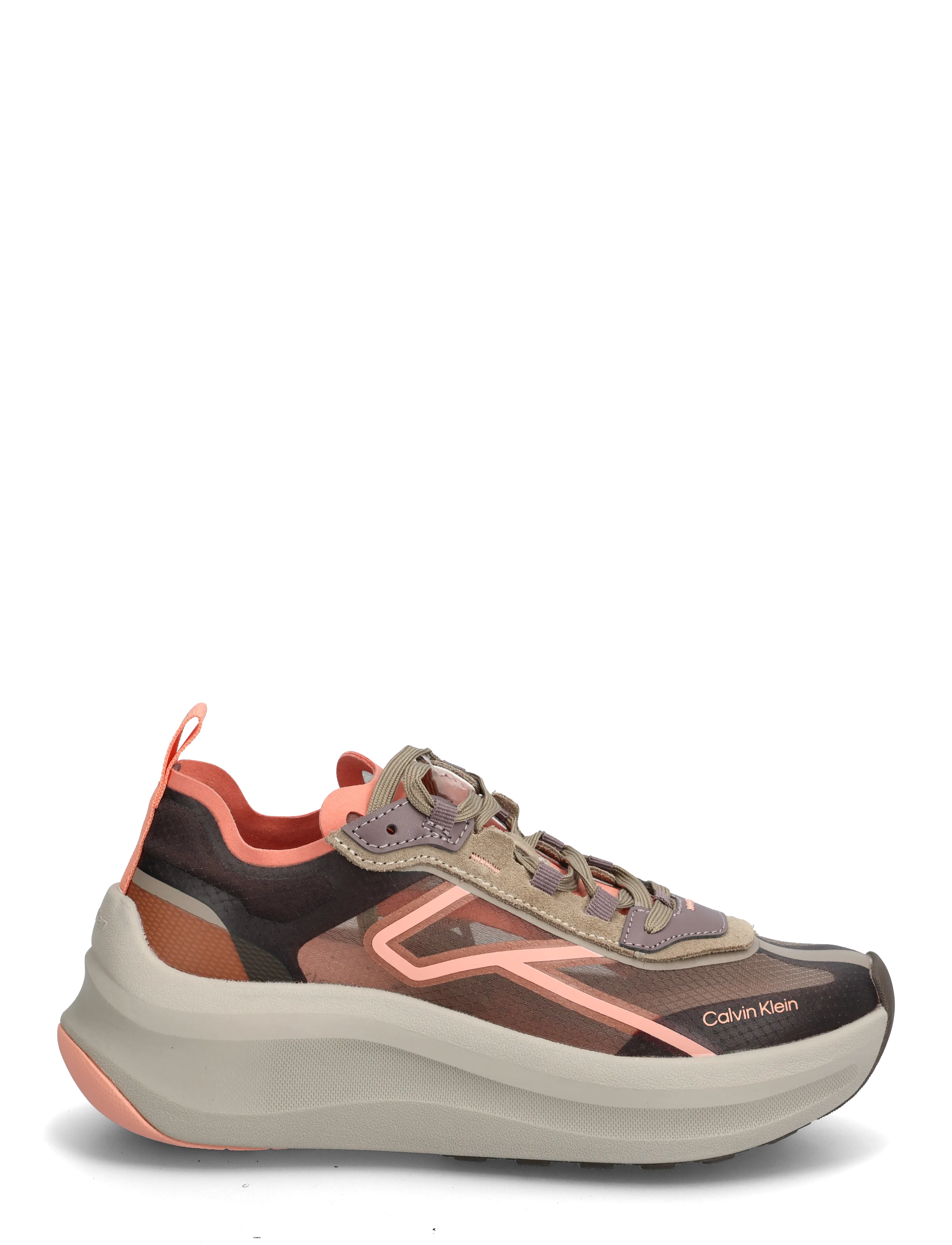 Calvin Klein - CHUNKY RUN CKSTRIPE LUP TRAN RIP - klossaðir strigaskór - peppercorn desert taupe peach pink - 1