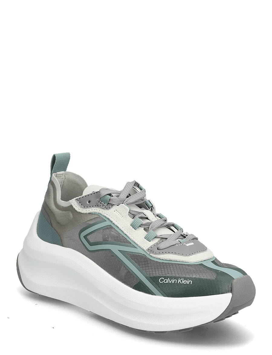 Calvin Klein - CHUNKY RUN CKSTRIPE LUP TRAN RIP - chunky sneaker - cloud burst misty blue light grey - 0