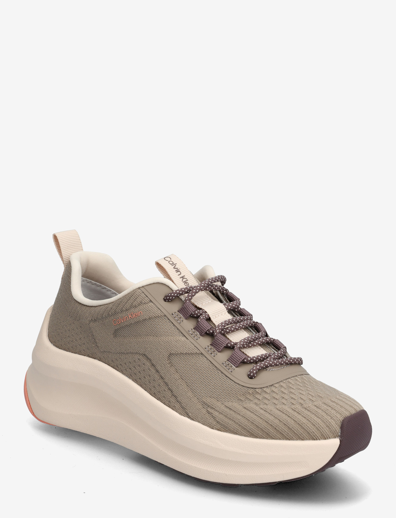 Calvin Klein - CHUNKY RUN CKSTRIPE LUP SP KN - chunky sneakers - peppercorn desert taupe peach pink - 0