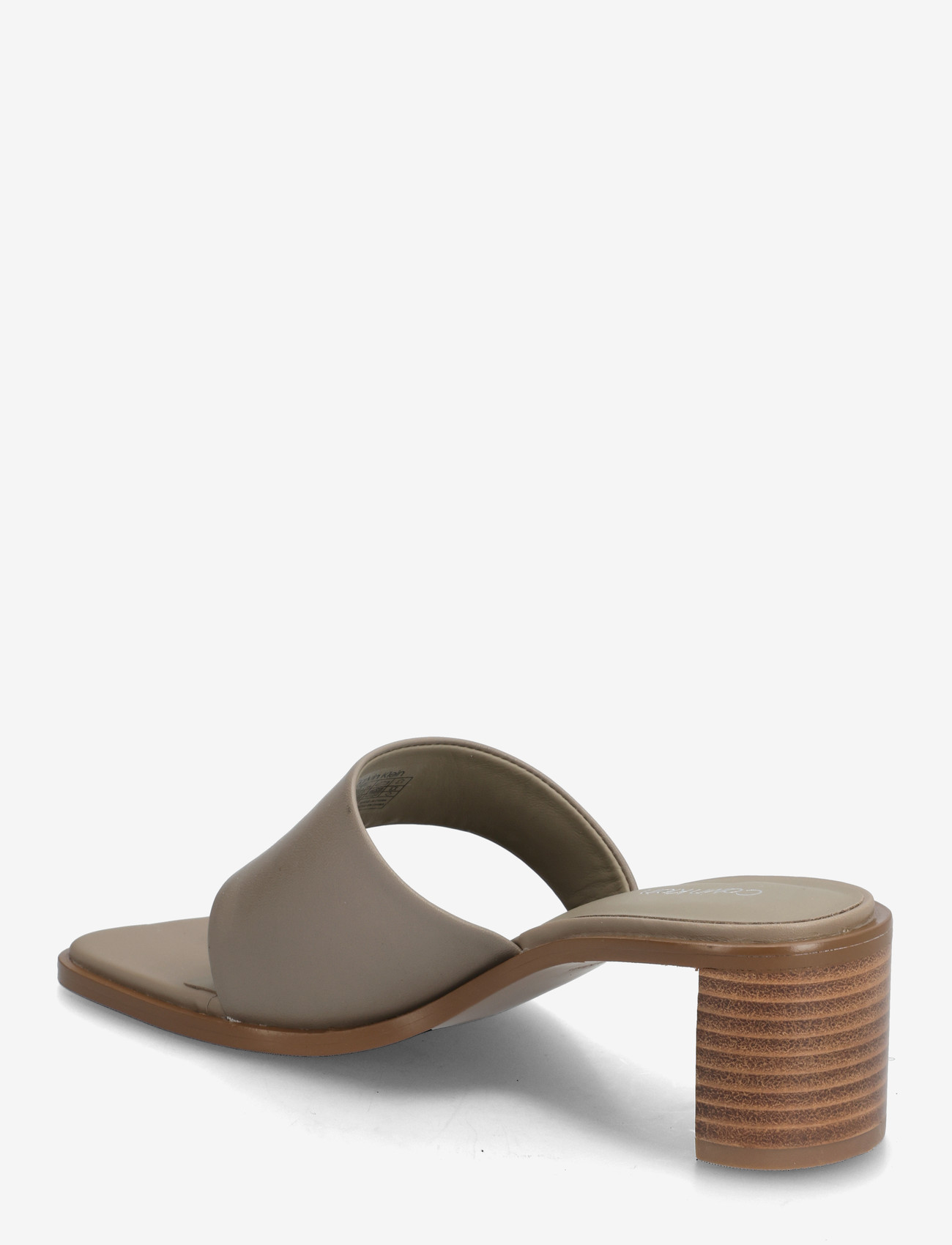 Calvin Klein - BLOCK HEEL SNDL THONG LTH - sandaletter - desert taupe - 2