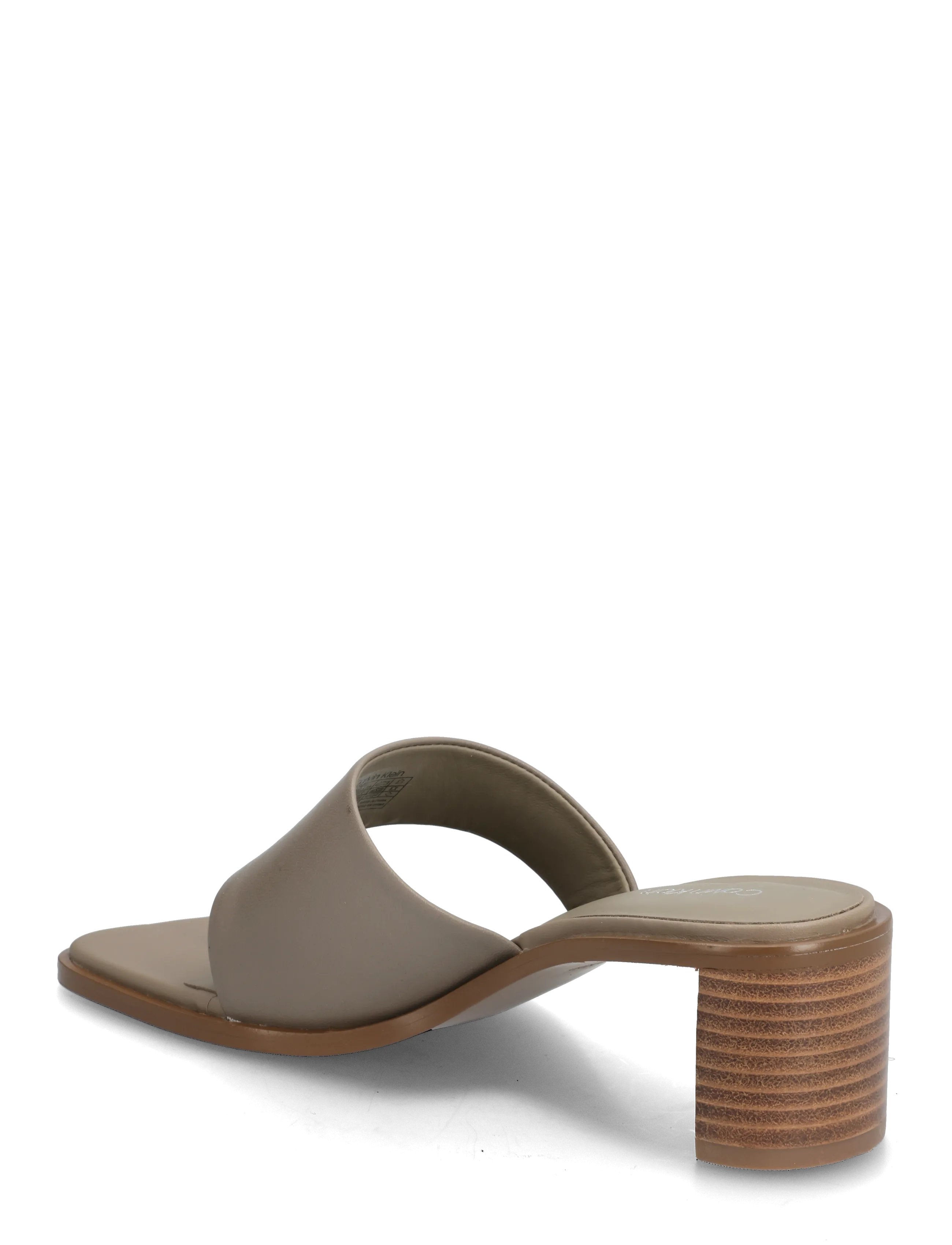 Calvin Klein - BLOCK HEEL SNDL THONG LTH - sandalar með hæl - desert taupe - 2