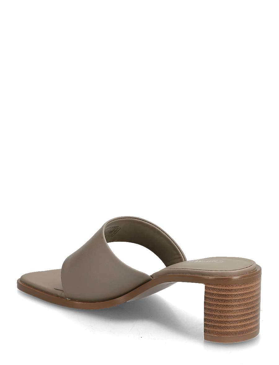 Calvin Klein - BLOCK HEEL SNDL THONG LTH - sandaler med hæl - desert taupe - 2