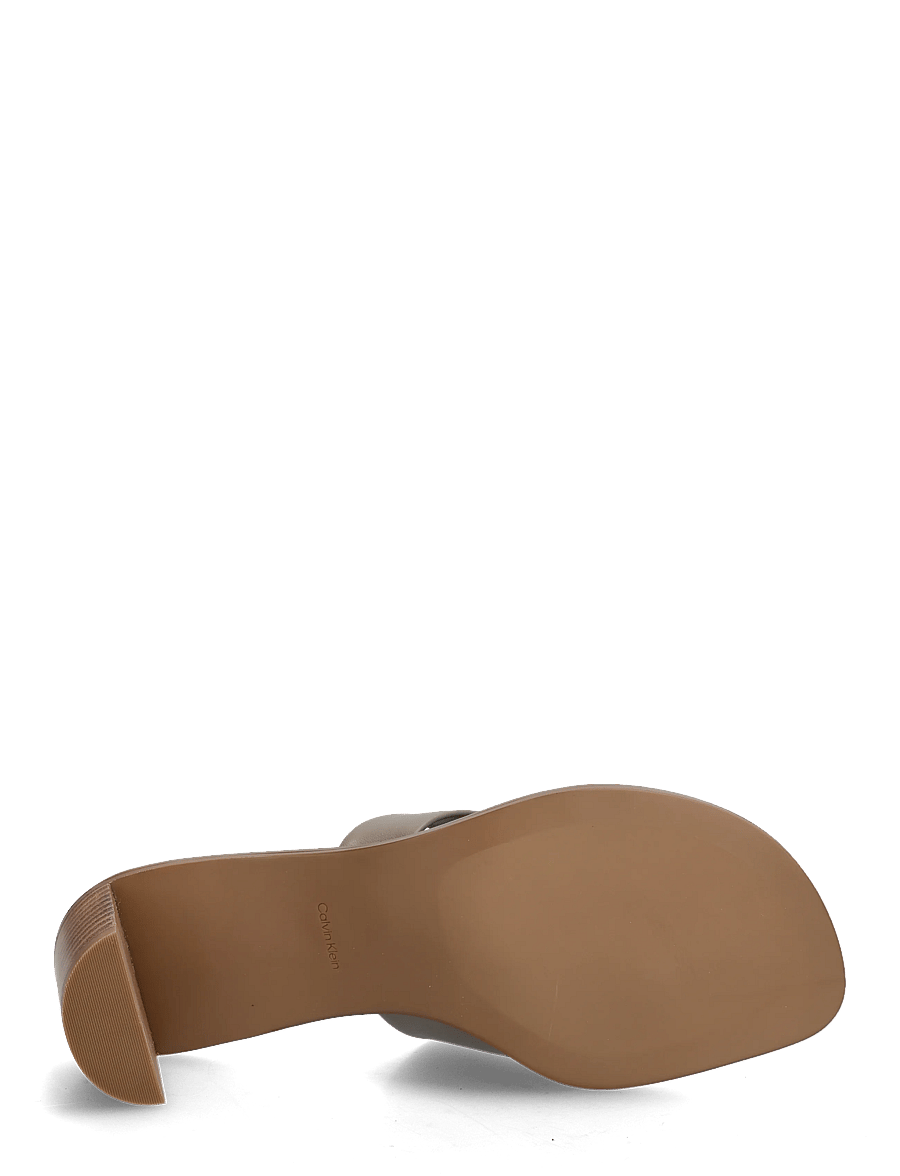 Calvin Klein - BLOCK HEEL SNDL THONG LTH - sandaler med hæl - desert taupe - 4