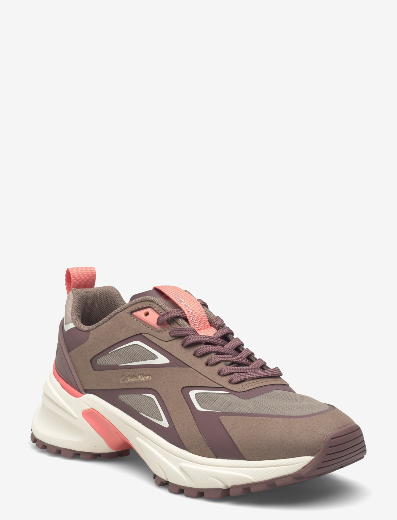Calvin Klein - HIKE RUN CKSTRIPE RIPST - chunky sneakers - desert taupe peppercorn peach - 0