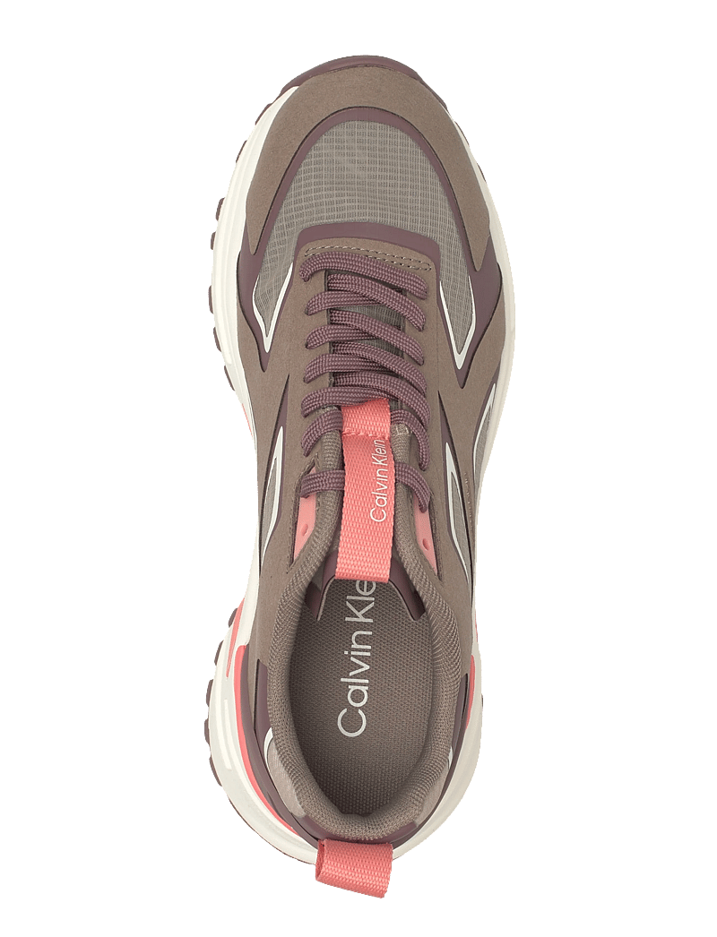 Calvin Klein - HIKE RUN CKSTRIPE RIPST - chunky sneakers - desert taupe peppercorn peach - 3