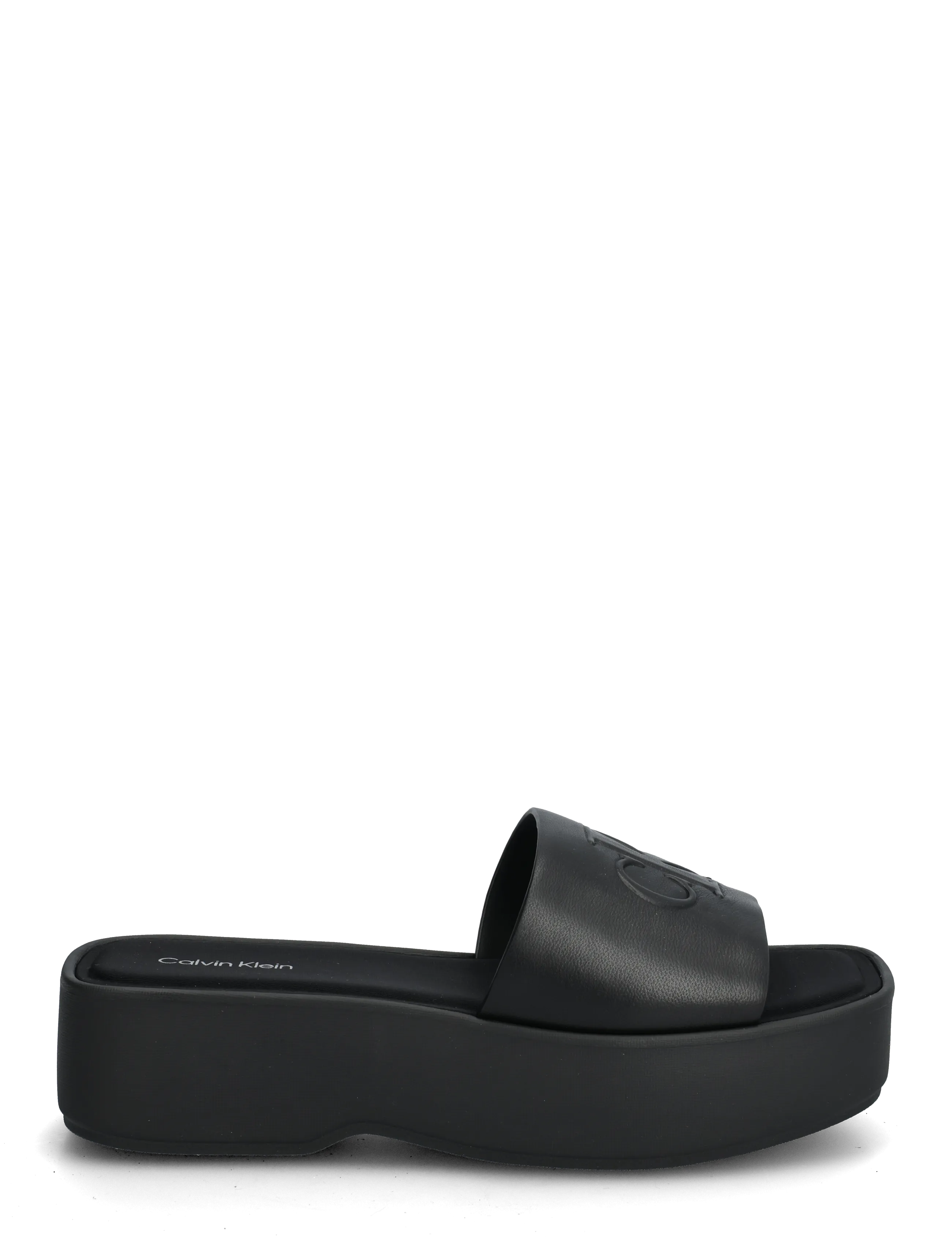 Calvin Klein - FLATF SNDL LTH MG - platformsandaler - triple black - 1