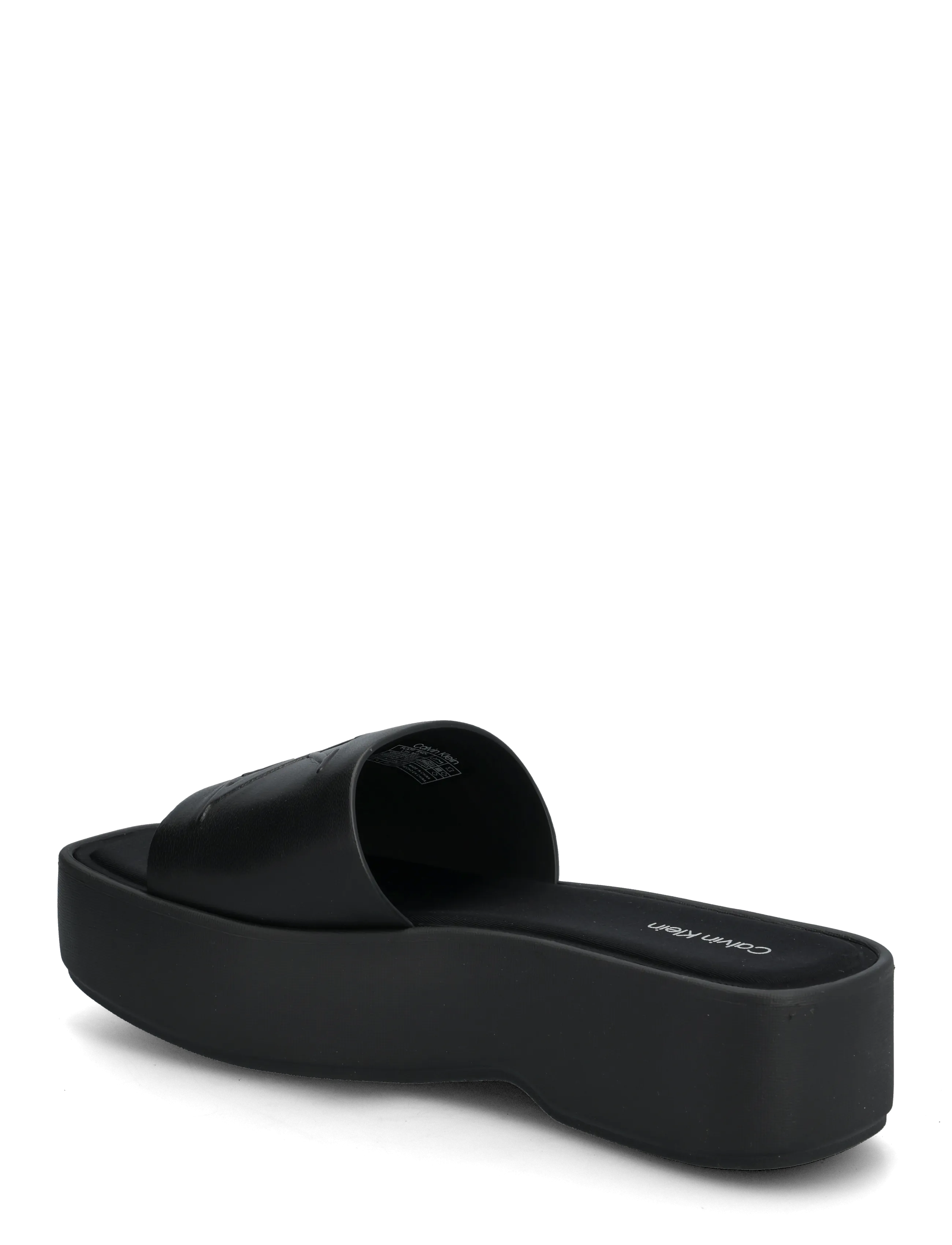 Calvin Klein - FLATF SNDL LTH MG - platformsandaler - triple black - 2