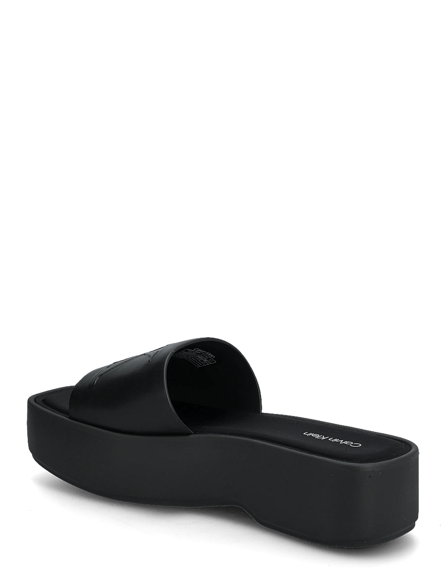 Calvin Klein - FLATF SNDL LTH MG - platform sandals - triple black - 2