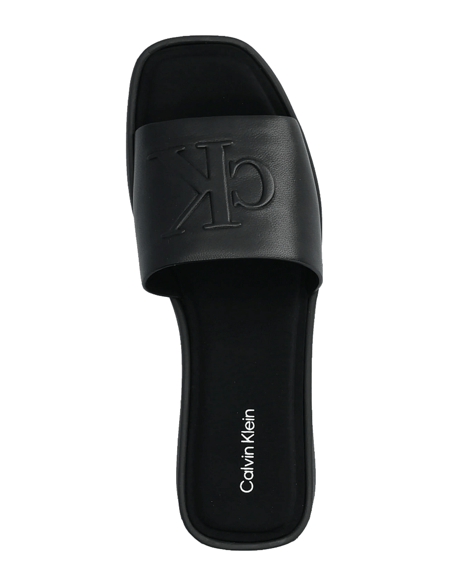 Calvin Klein - FLATF SNDL LTH MG - platform sandals - triple black - 3
