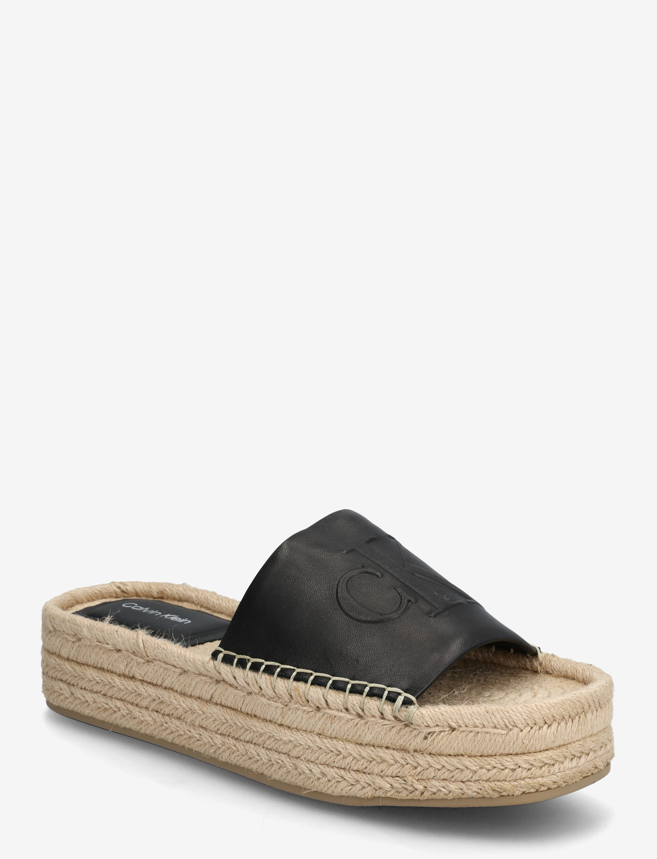 Calvin Klein - FLATF ESPA MULE LTH MG - platta mules - ck black - 0