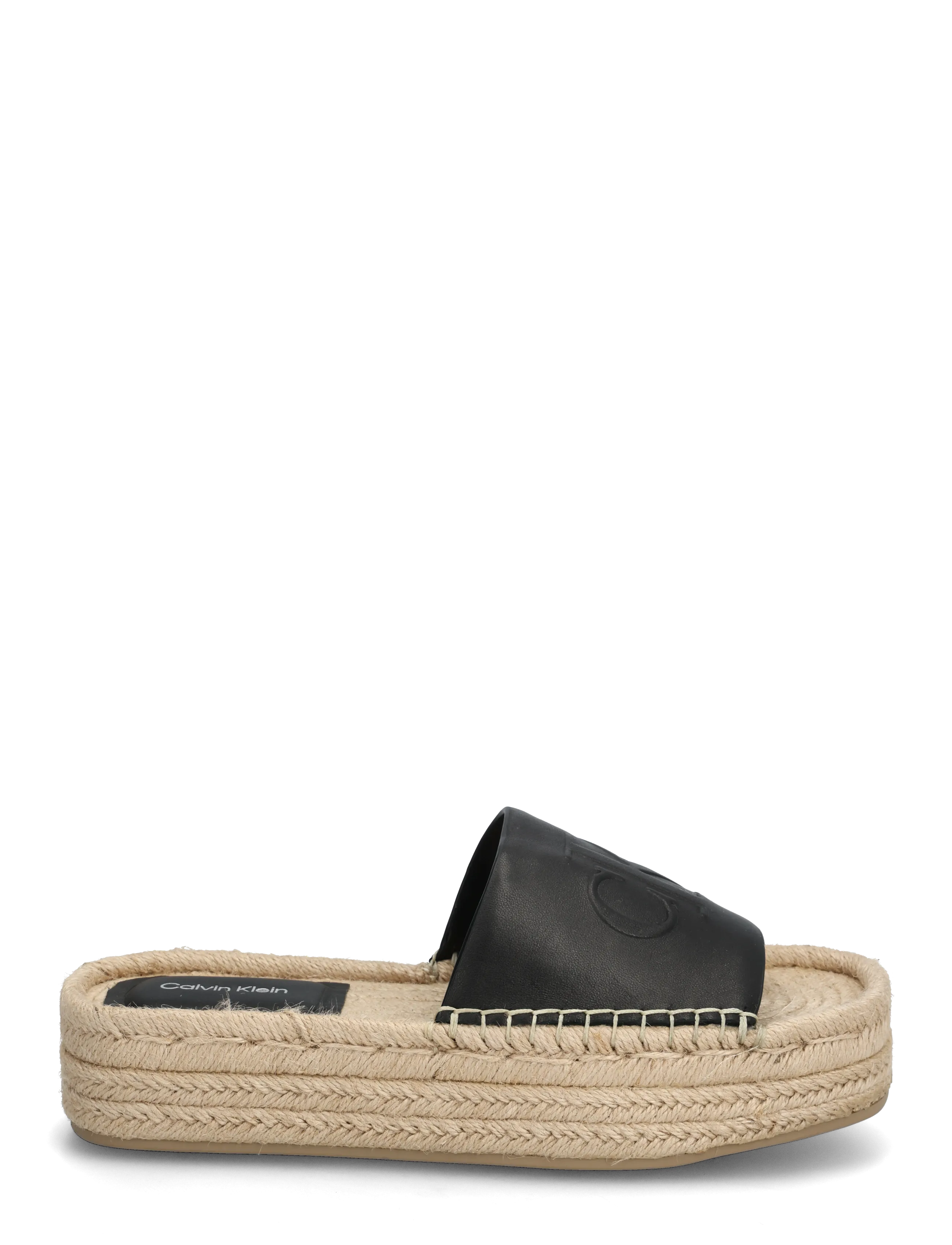 Calvin Klein - FLATF ESPA MULE LTH MG - flade mules - ck black - 1
