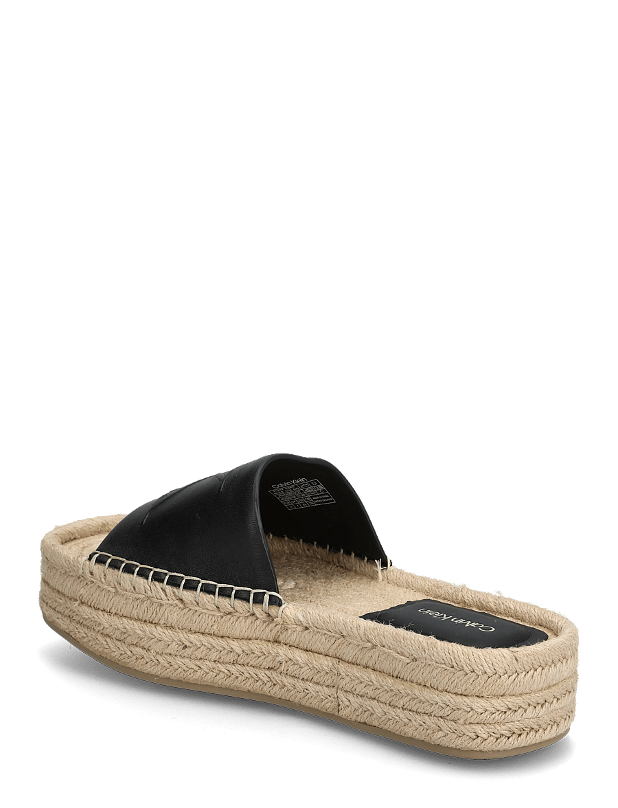 Calvin Klein - FLATF ESPA MULE LTH MG - flache pantoletten - ck black - 2