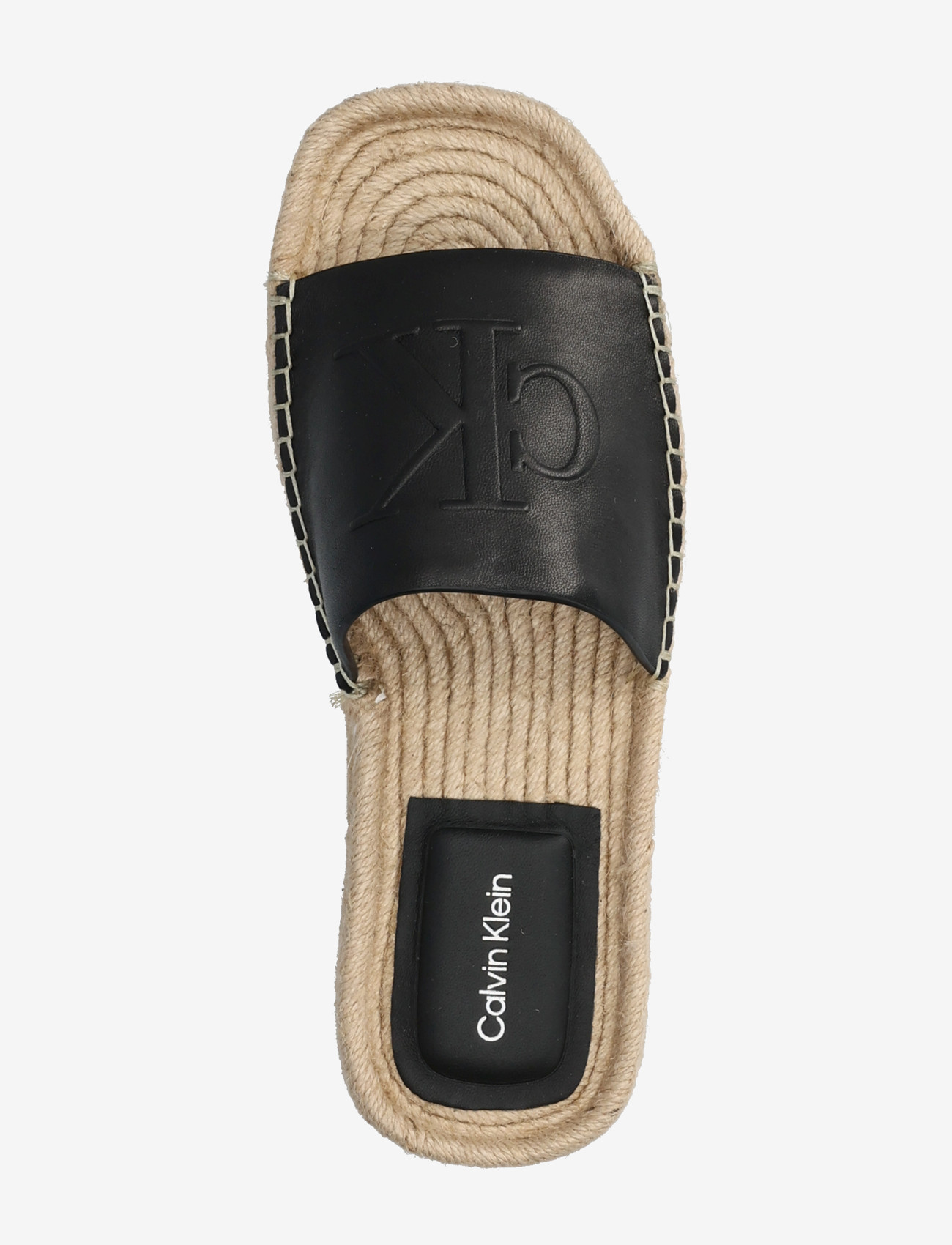 Calvin Klein - FLATF ESPA MULE LTH MG - platta mules - ck black - 3