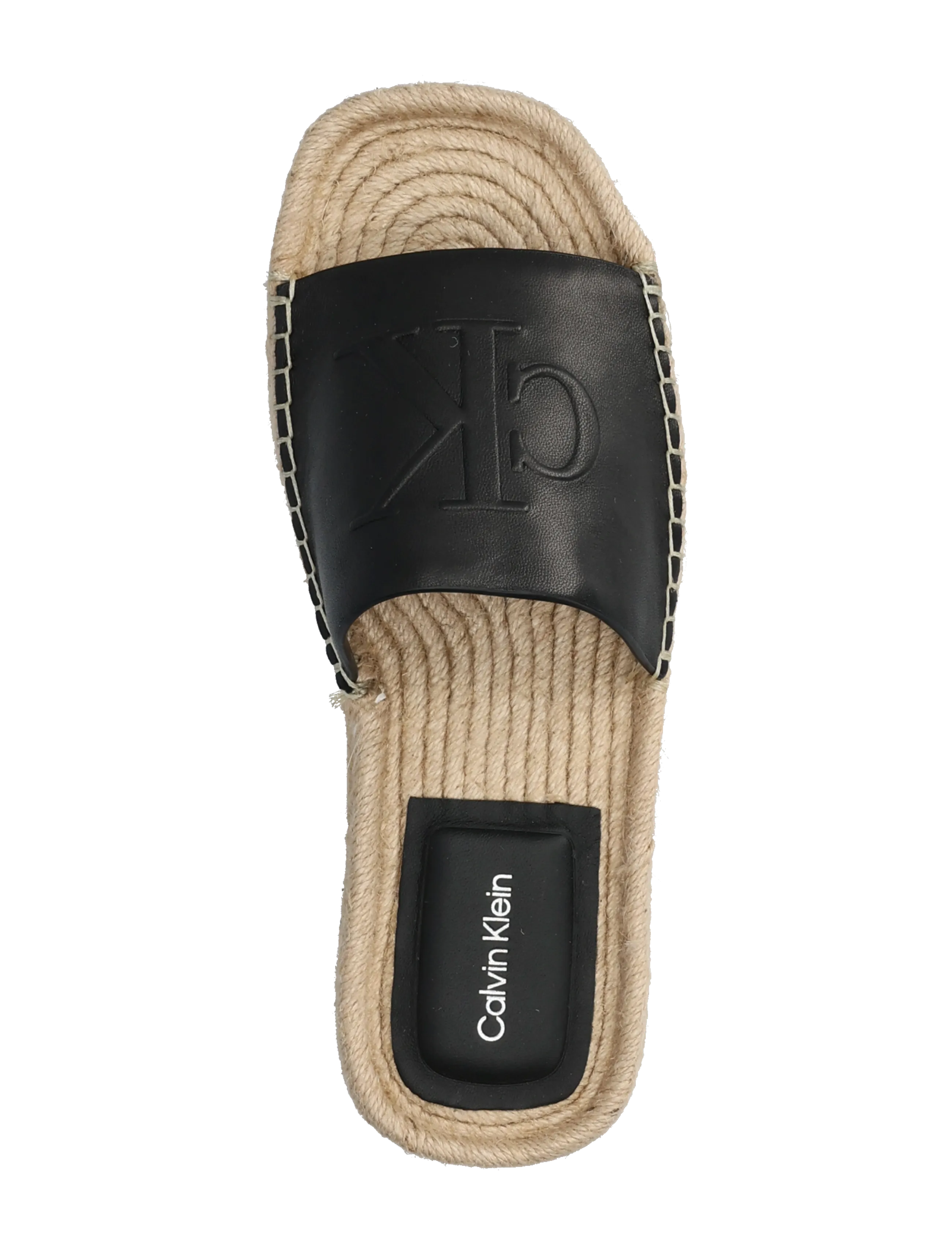 Calvin Klein - FLATF ESPA MULE LTH MG - flade mules - ck black - 3