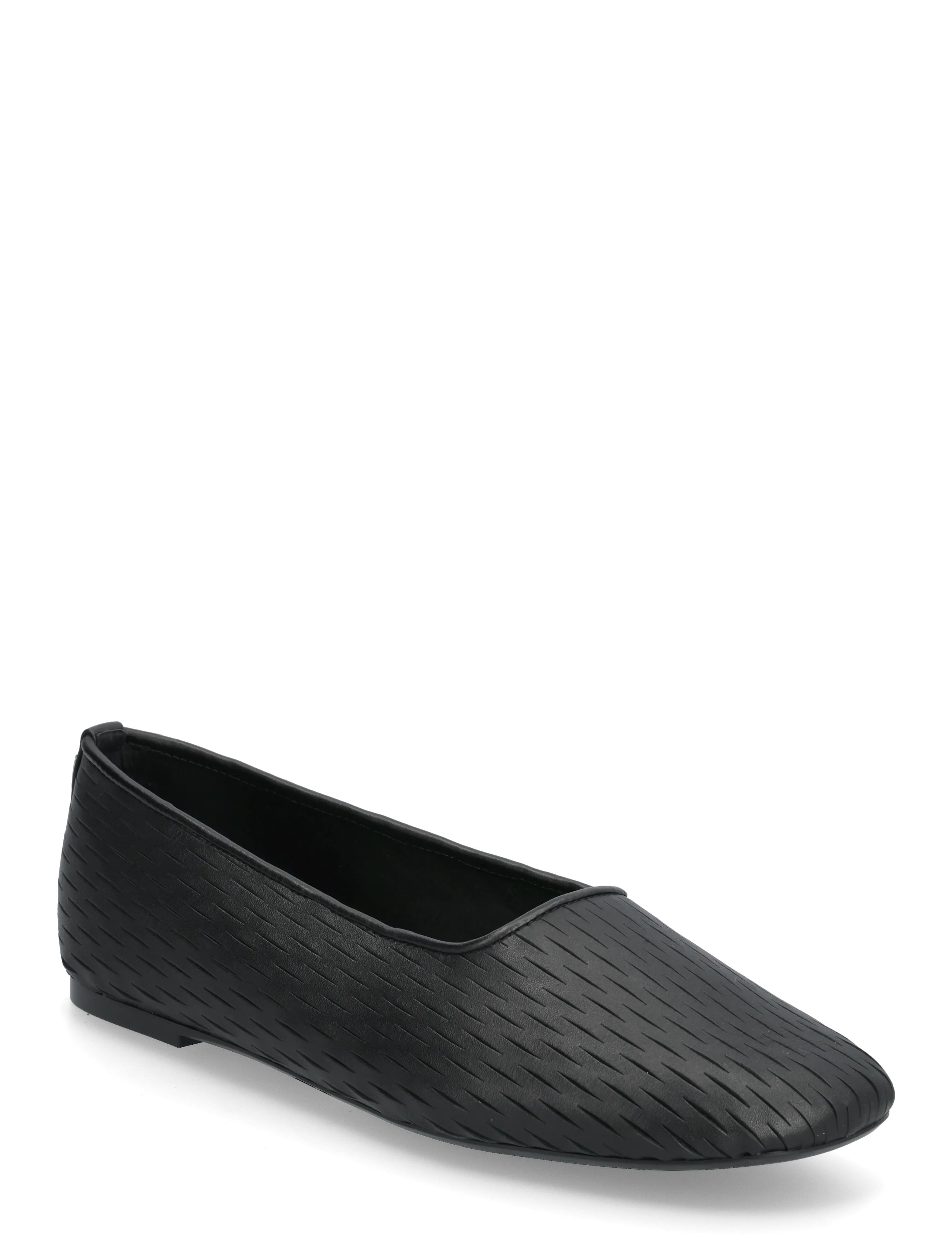 Calvin Klein OBLIQUE BALLERINA CUT LTH - Laiviņas - TRIPLE BLACK / black