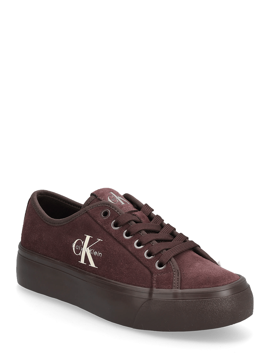 Calvin Klein - VULC FLATF LACEUP SUEDE - lave sneakers - bordeaux - 0