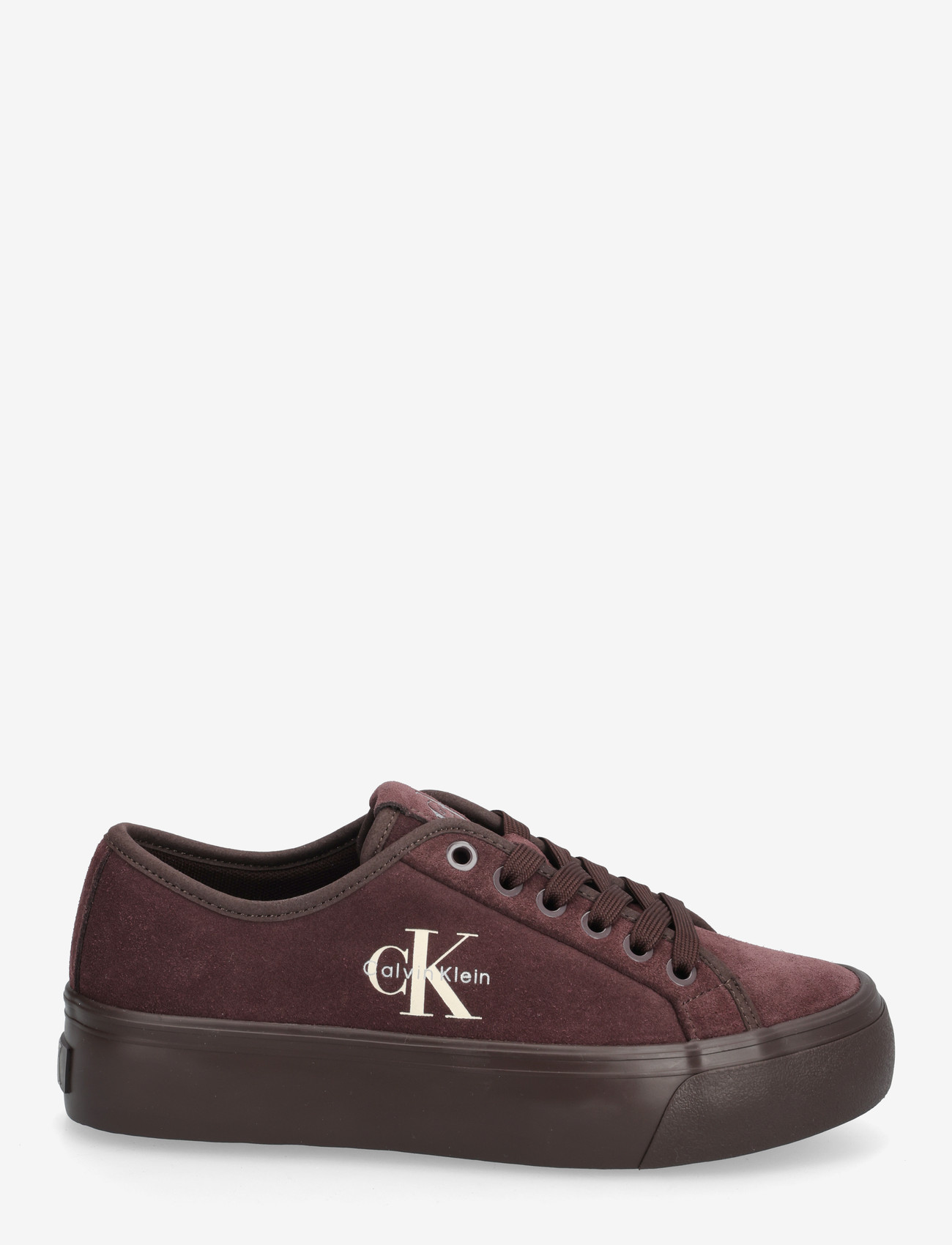 Calvin Klein - VULC FLATF LACEUP SUEDE - laisvalaikio batai žemu aulu - bordeaux - 1