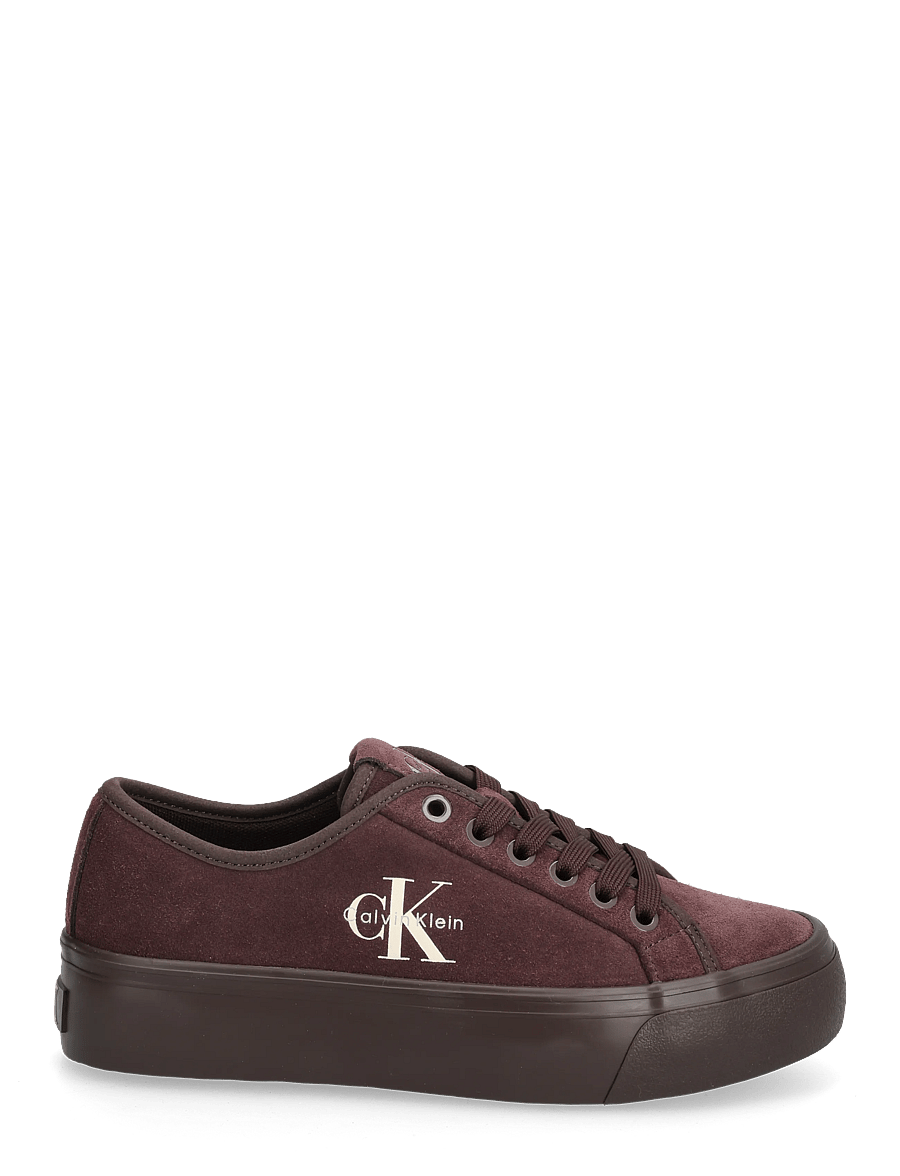 Calvin Klein - VULC FLATF LACEUP SUEDE - lave sneakers - bordeaux - 1